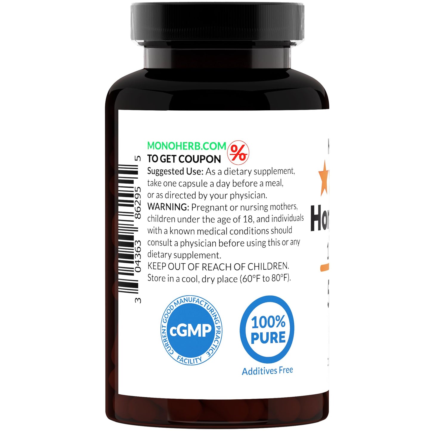 MONOHERB Honeysuckle 10:1 Extract Capsule, 180 Count