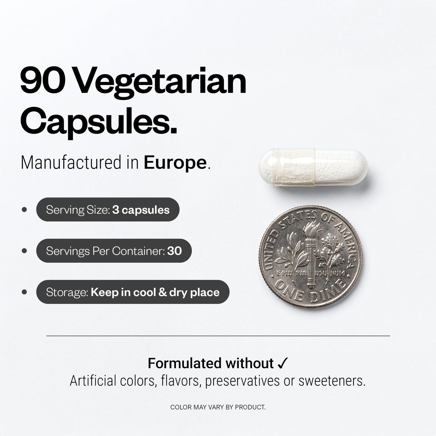 Supersmart Bioperine 30mg per Day (95% Piperine) Black Pepper Extract Capsule, 90 Capsules