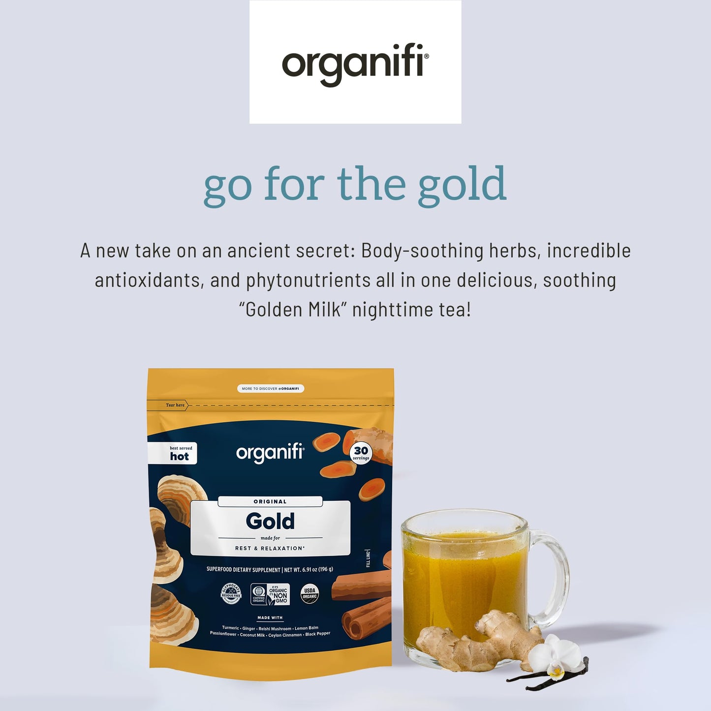 Organifi Gold Powder 90 Servings (3 Pack)