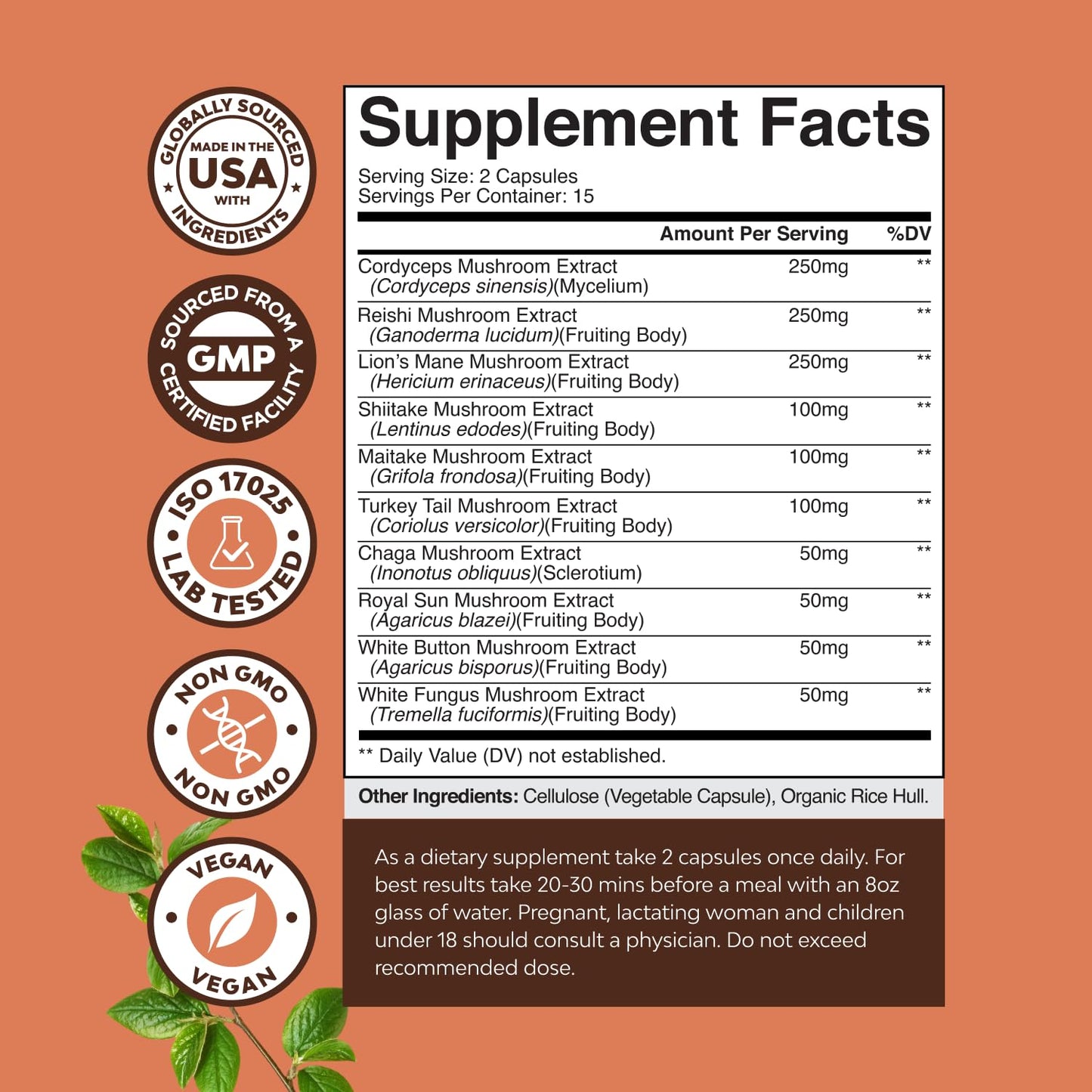 Natures Craft Advanced Mushroom Complex Capsules, 30 Capsules
