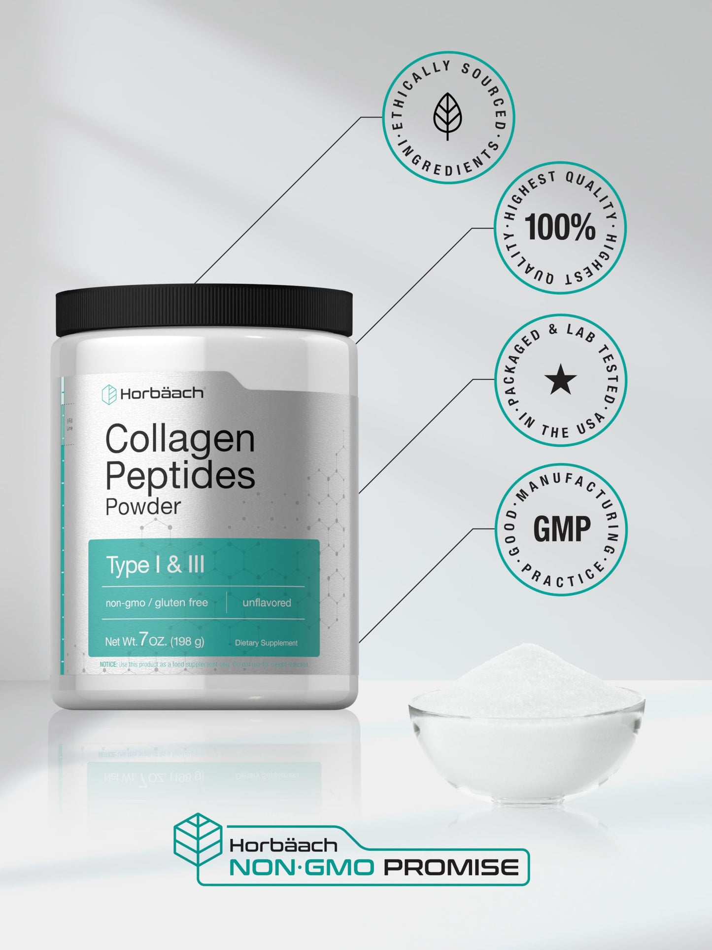 Horbäach Collagen Peptides Powder 7 oz