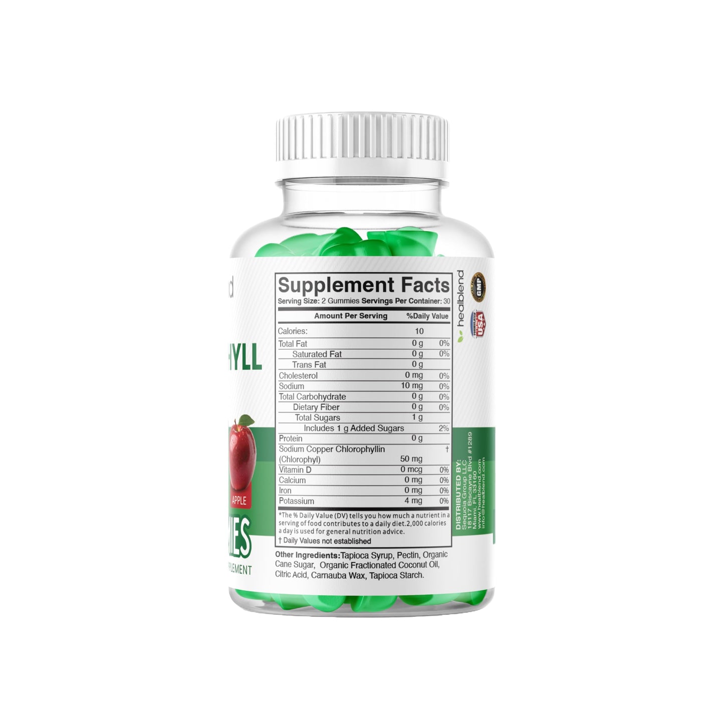 Healblend Chlorophyll Gummies 100mg, 60 Count