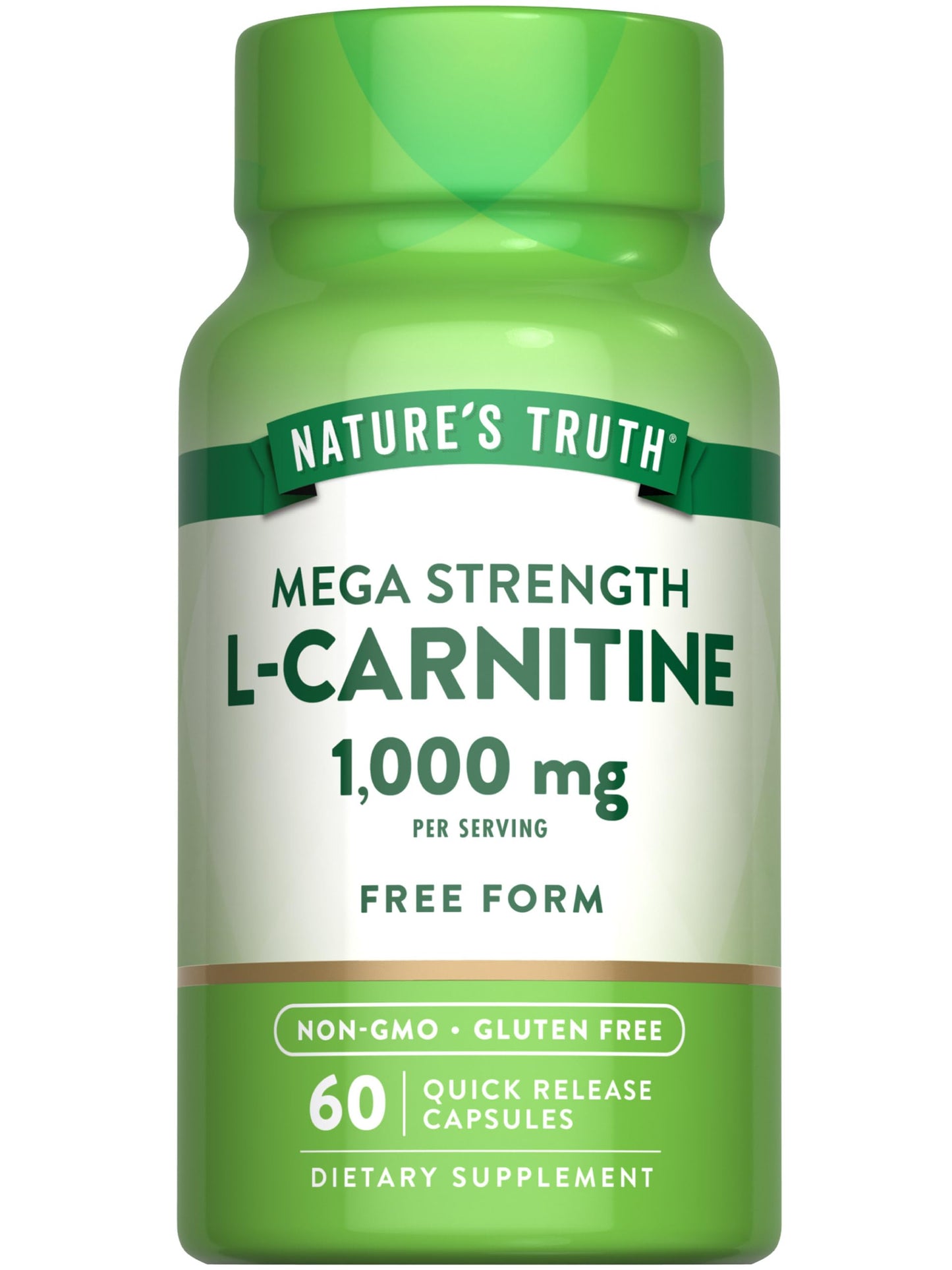 Nature's Truth L-Carnitine 1000mg Capsules, 60 Count