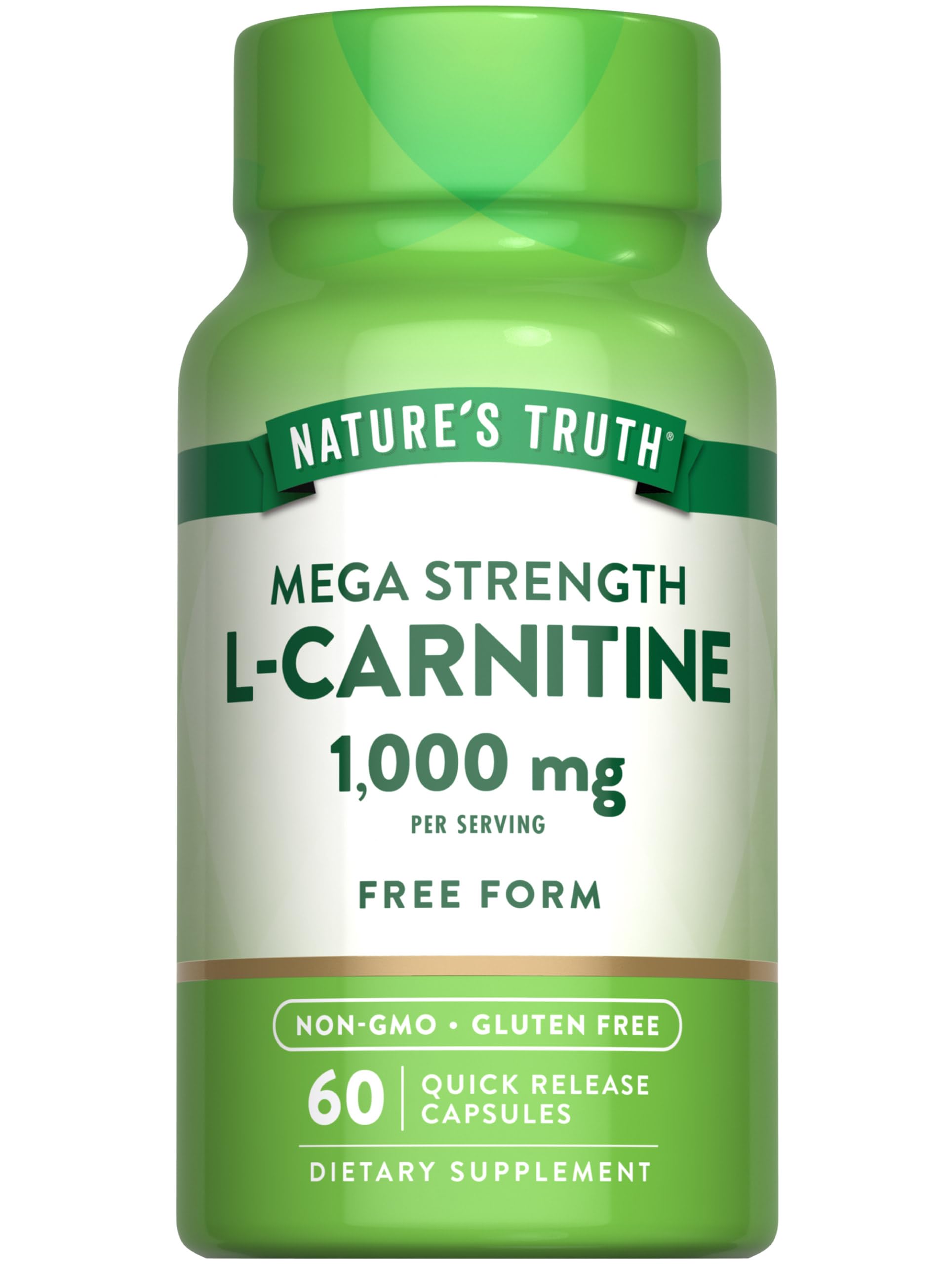 Nature's Truth L-Carnitine 1000mg Capsules, 60 Count