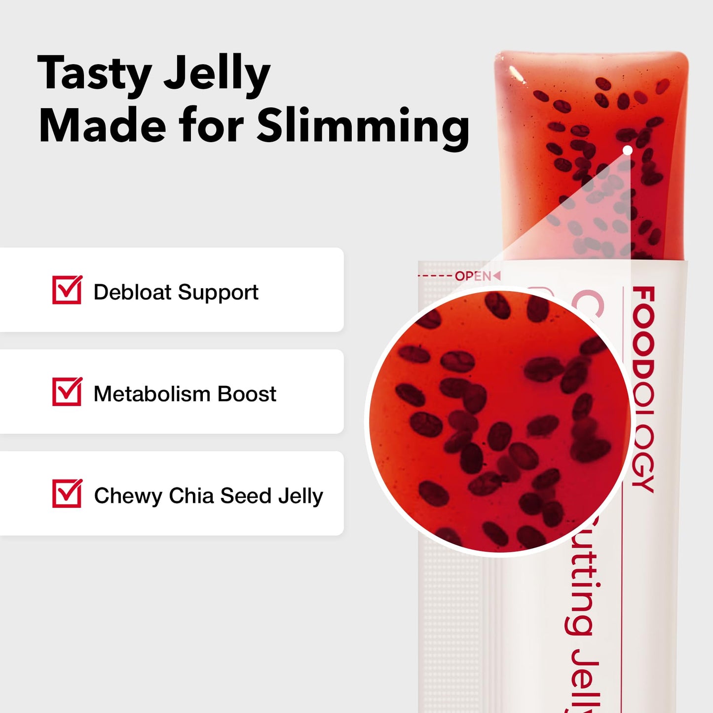 FOODOLOGY Coleology Cutting Stick Jelly (Pomegranate) Gummy 10 Count