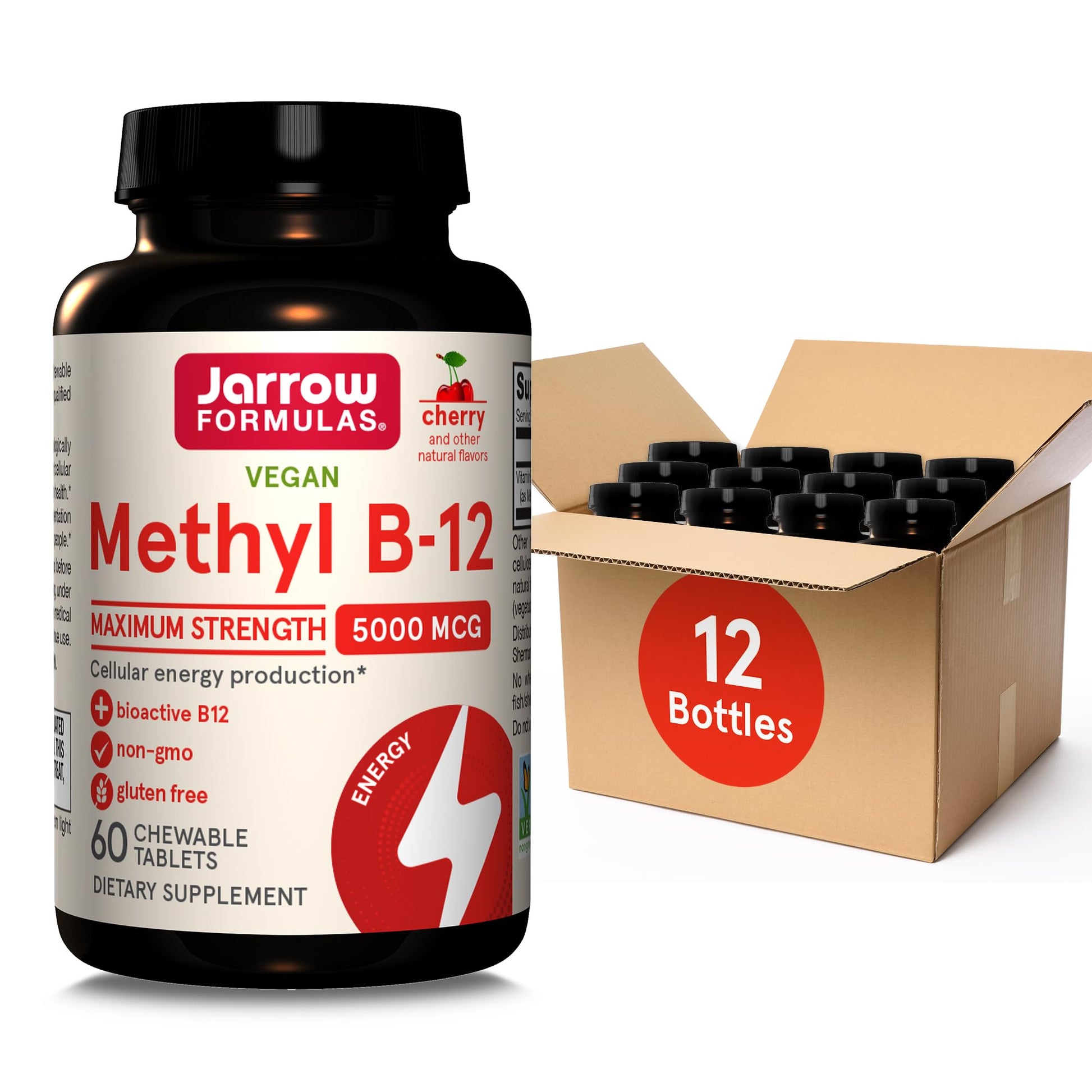 Jarrow Formulas Maximum Strength Methyl B-12 5000 mcg Chewable 720 Tablets