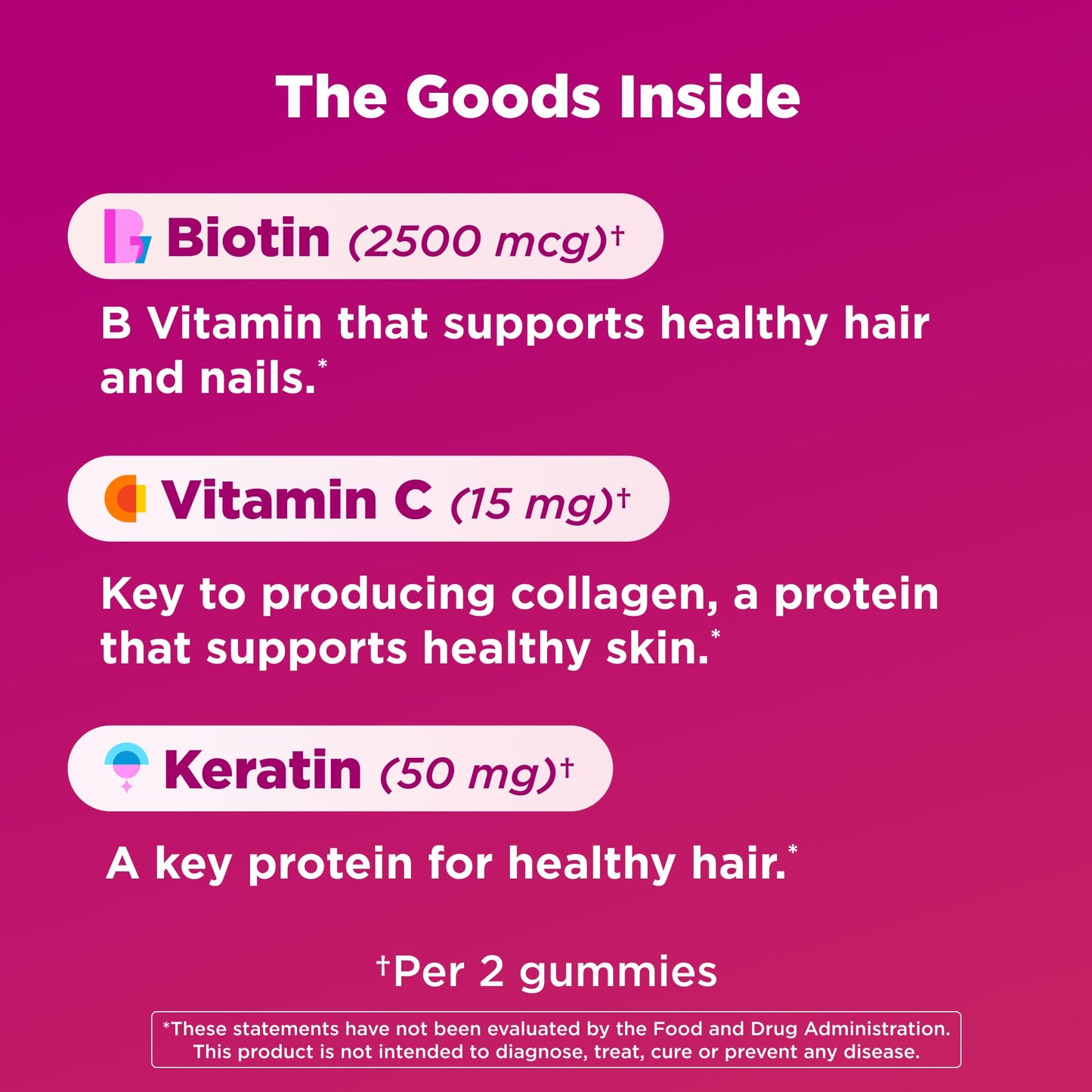 OLLY Hair Skin and Nails Gummy 60 Count