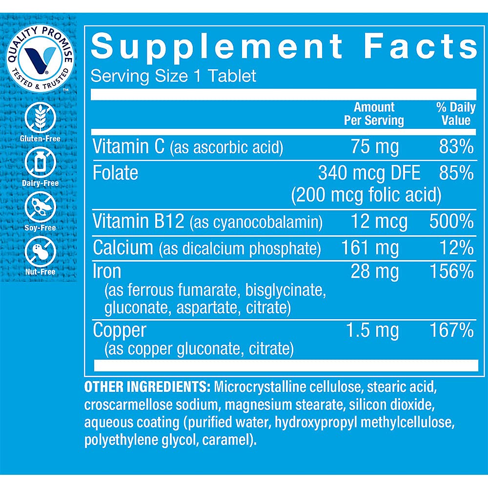 The Vitamin Shoppe Iron Complex 100 Tablets