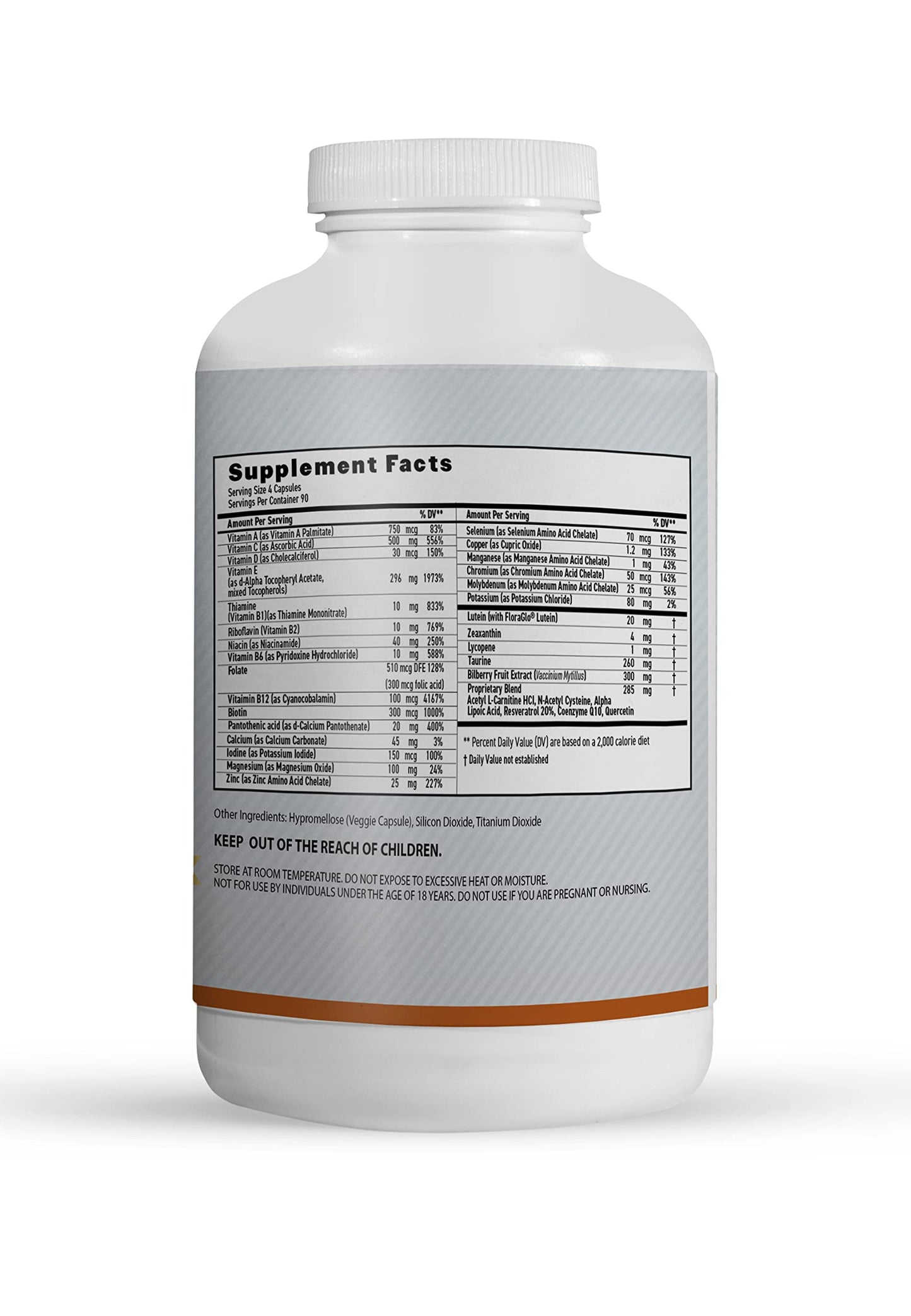 MaxiVision AREDS 2 Eye Vitamins with Lutein and Zeaxanthin Capsules, 360 Count