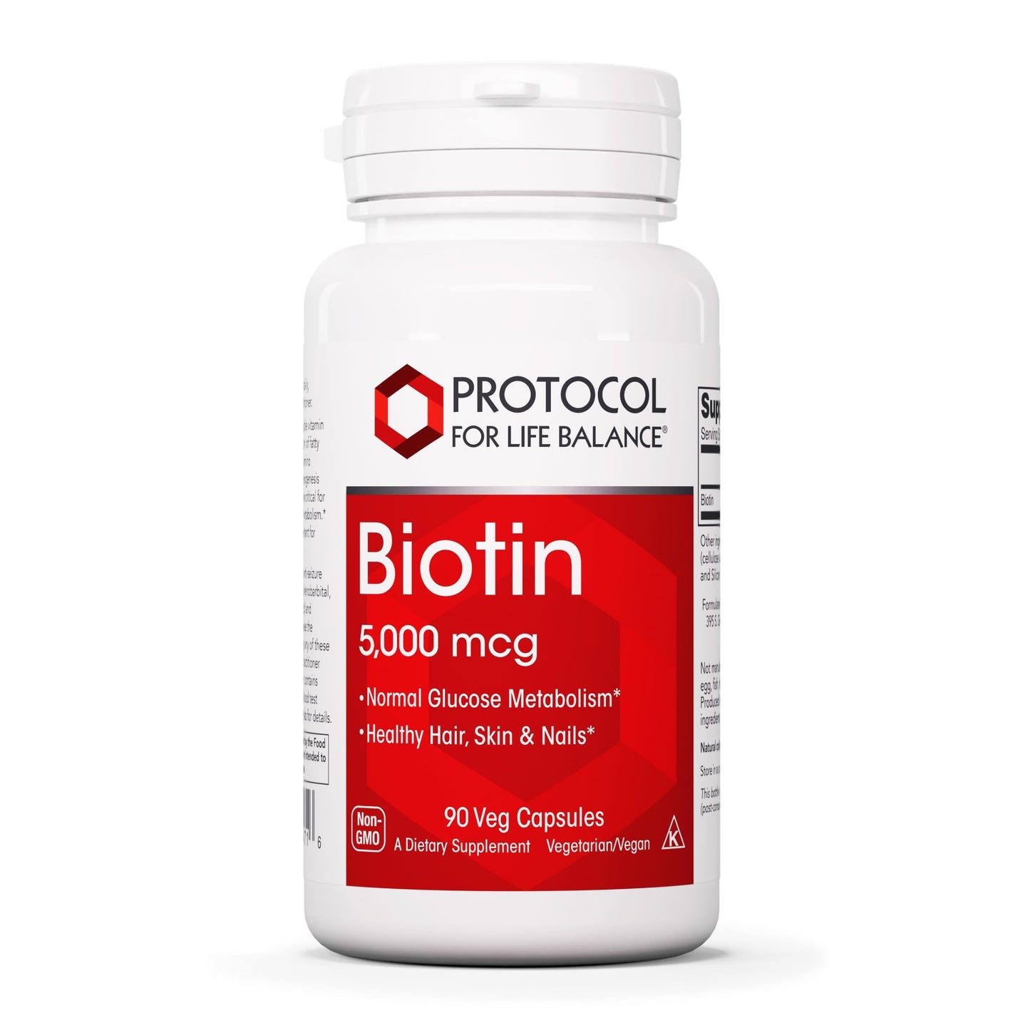 Protocol for Life Balance Biotin 5,000 mcg Hair, Skin & Nails Capsules, 90