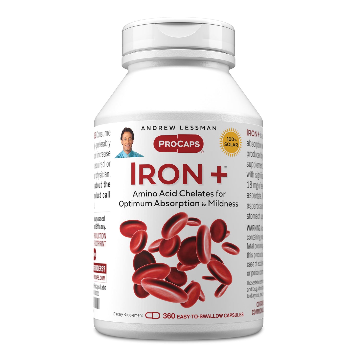 ANDREW LESSMAN ProCaps Iron Plus 18mg Chelated Iron 360 Capsules