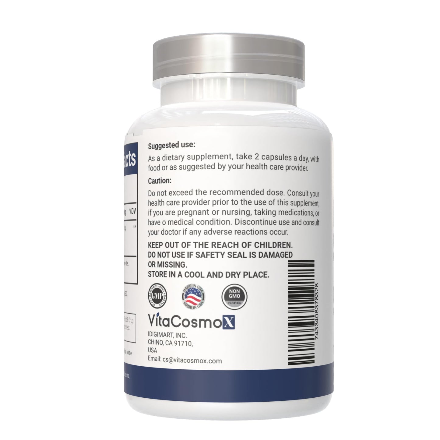 VitaCosmoX Phosphatidylserine 500mg Veggie Capsules, 480 Count
