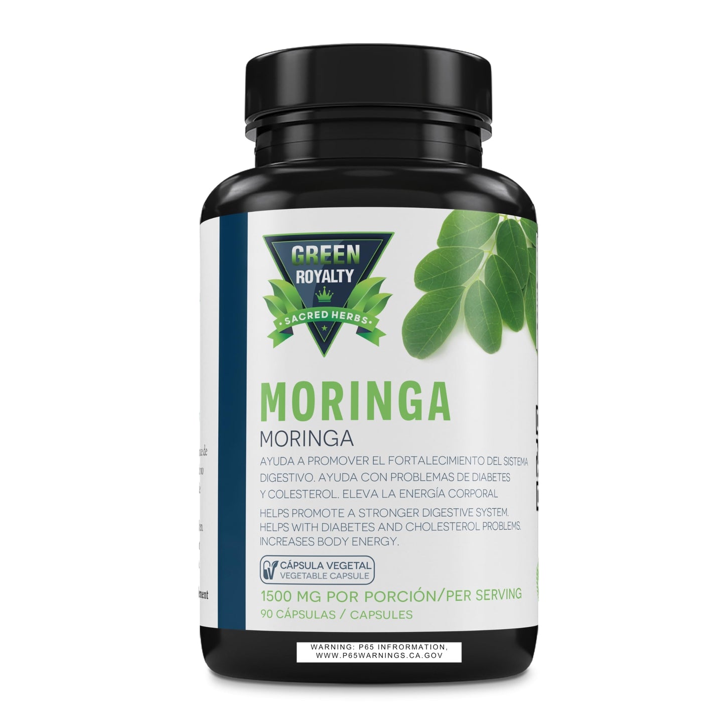 GREEN ROYALTY Moringa Capsules 1500 mg per Serving, 90 Capsules