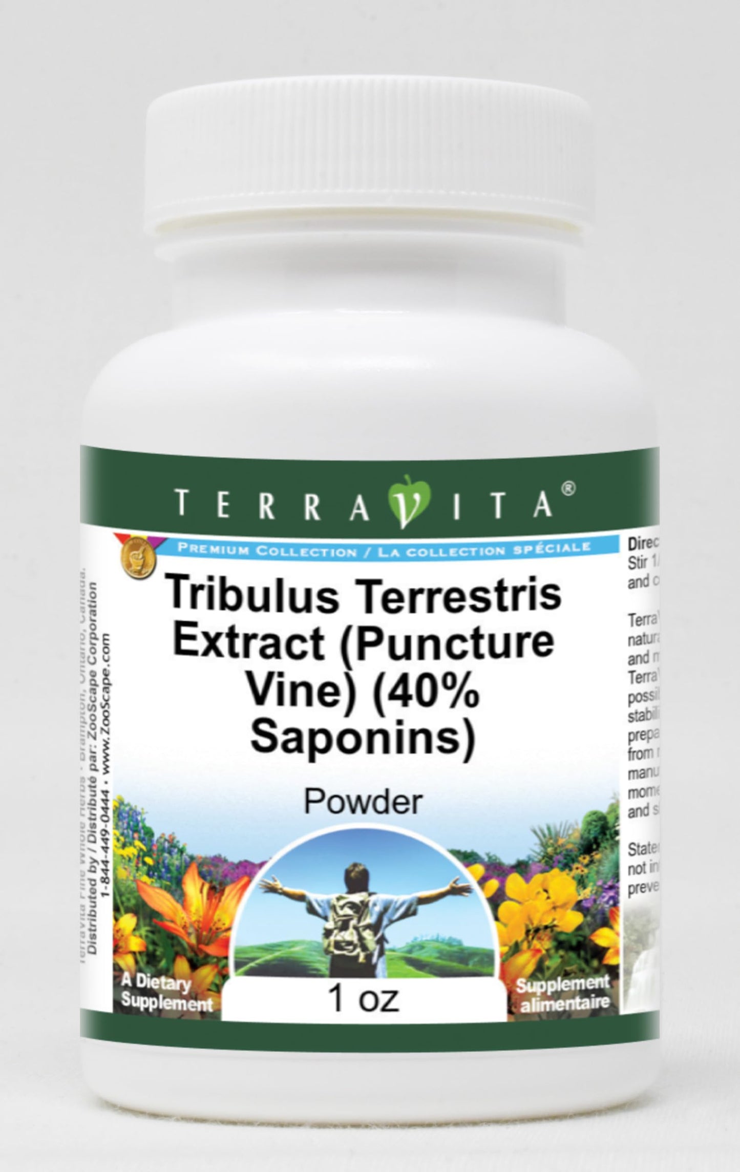Terravita Tribulus Terrestris Extract (Puncture Vine) (40% Saponins) Powder, 3 Pack