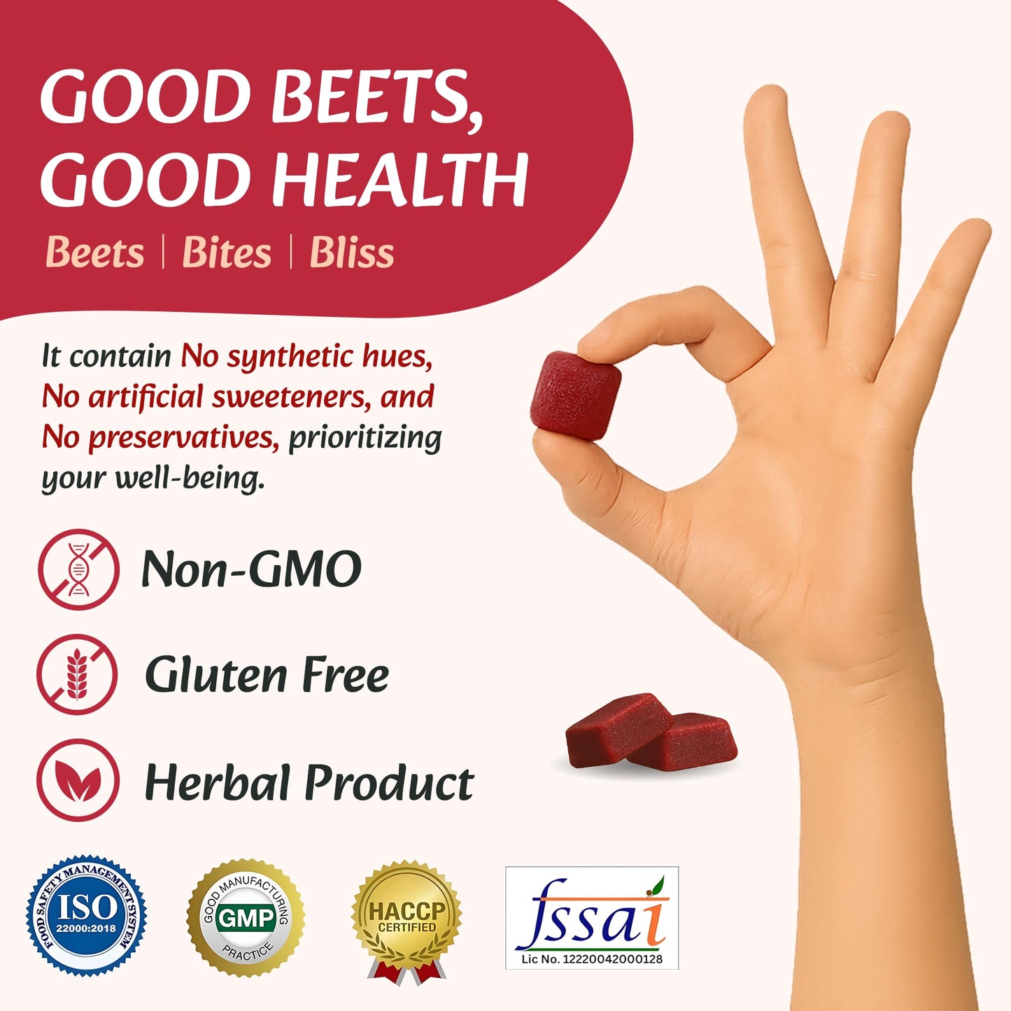 HERBAL DAILY Goodbeets Soft Chews 60 Count