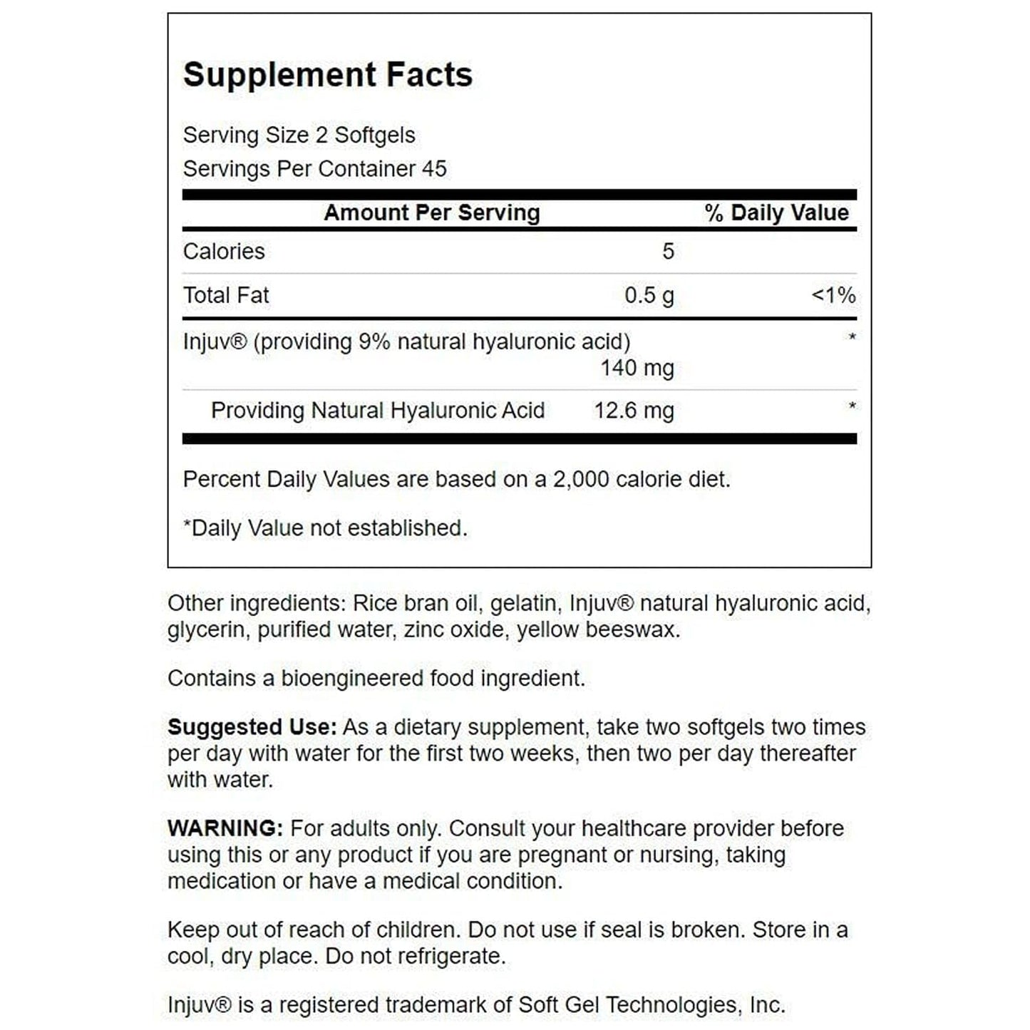 Swanson Injuv Softgels 360