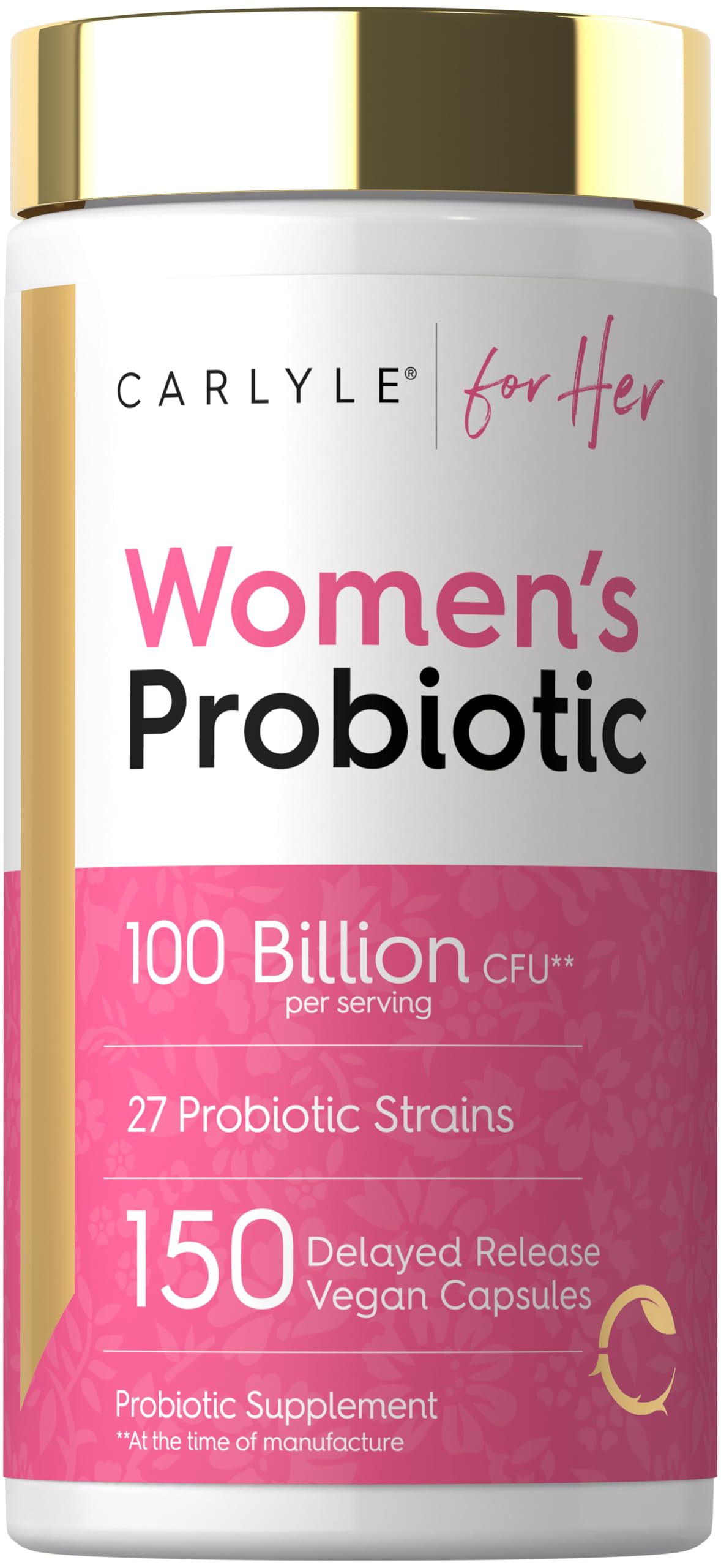 Carlyle Women's Probiotic and Prebiotic Supplement 150 Capsules