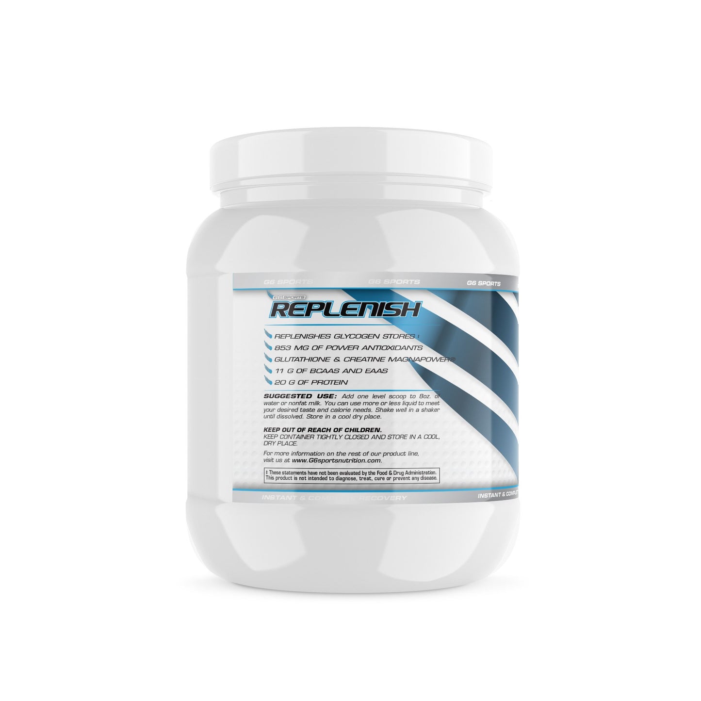 G6 Sports Replenish Instant & Complete Recovery Powder, 2 lb