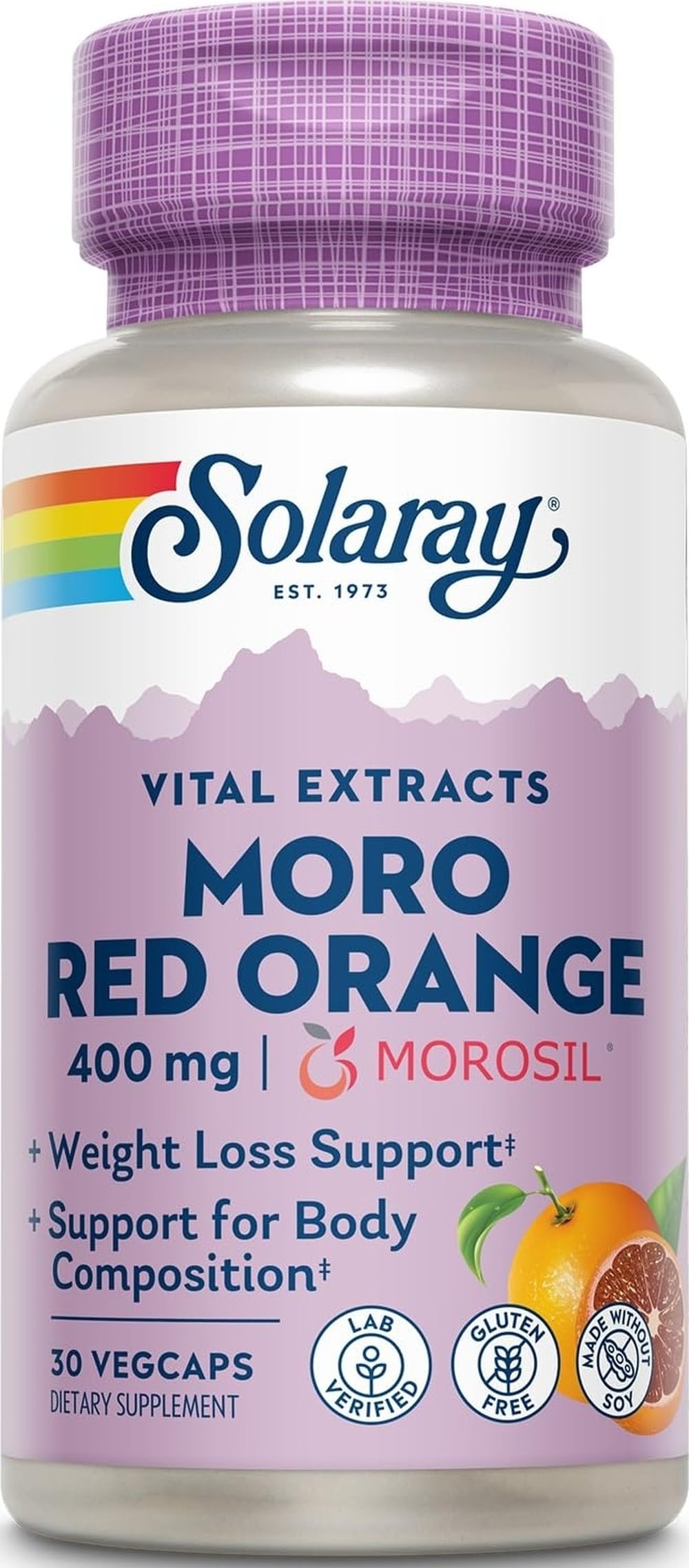 SOLARAY Moro Red Orange with Morosil Capsules, 30 Count