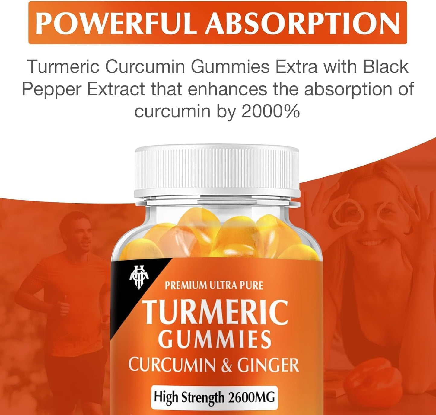 CHANUBITO Turmeric Curcumin Gummies, 480 Count