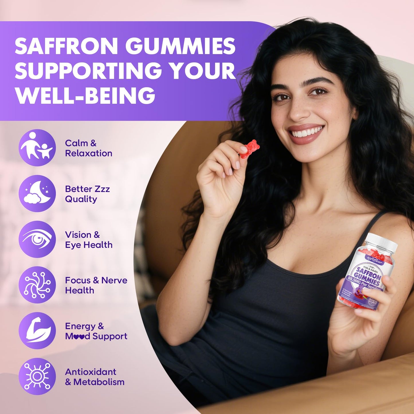 softbear Saffron Gummies Gummy 120 Count