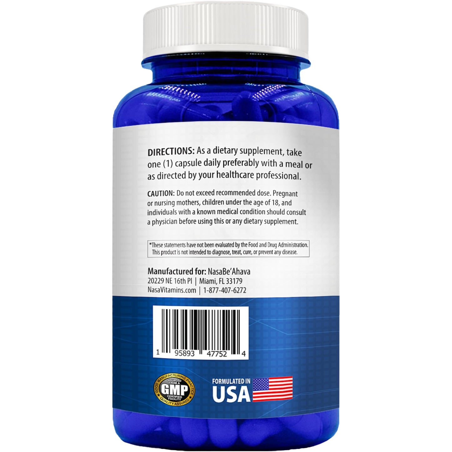 NasaBeahava Berberine 500mg Capsule, 180 Capsules