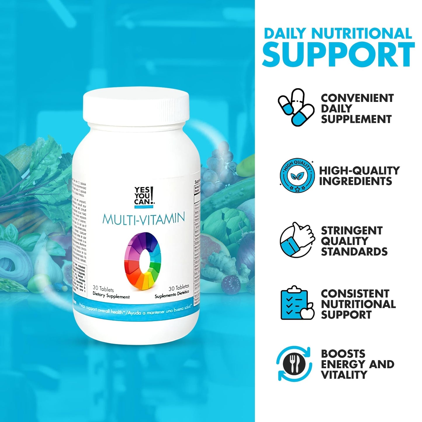 Yes You Can! Daily Multivitamins for Men and Women Tablet 30 Tablets