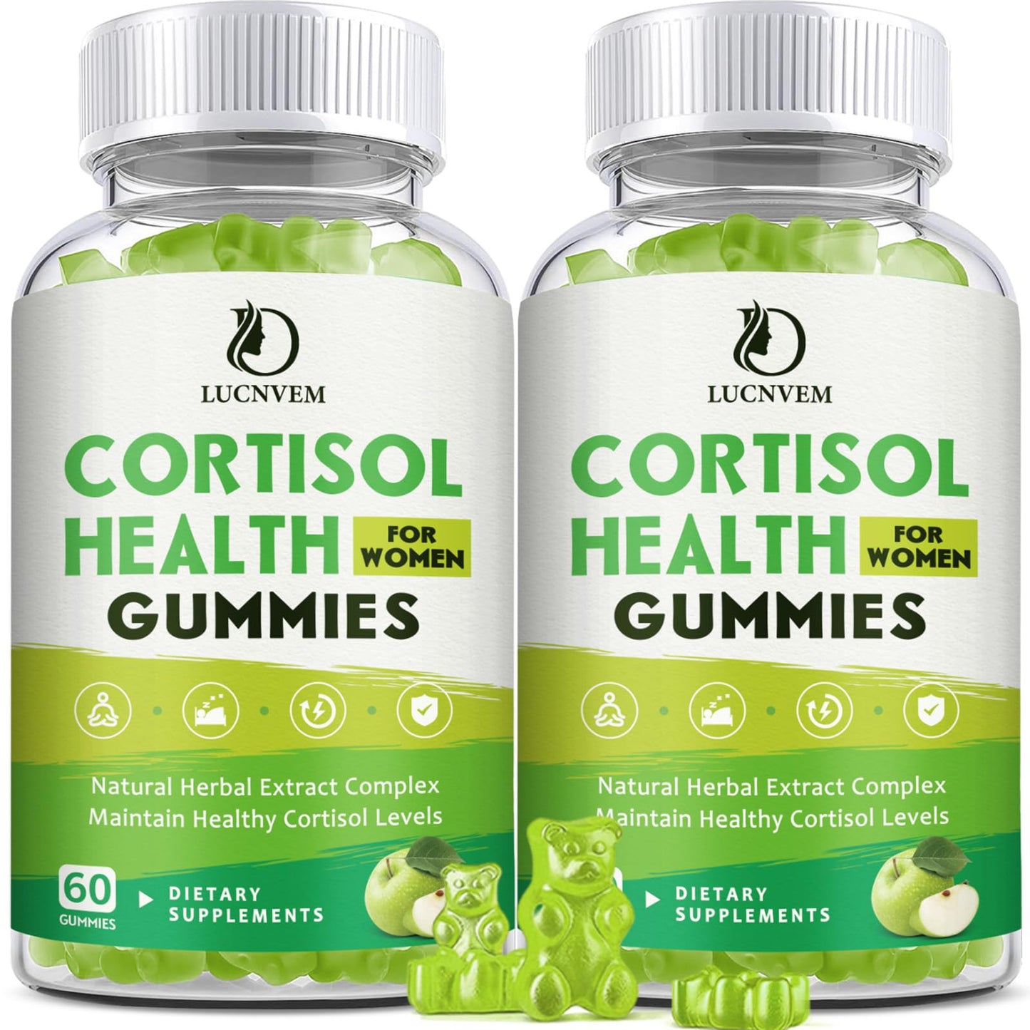 LUCNVEM Cortisol Supplements Gummies 120 Count