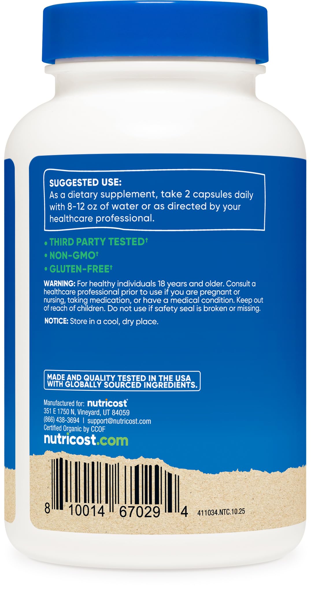 Nutricost Reishi Mushroom Capsules (1500mg) 120 Count