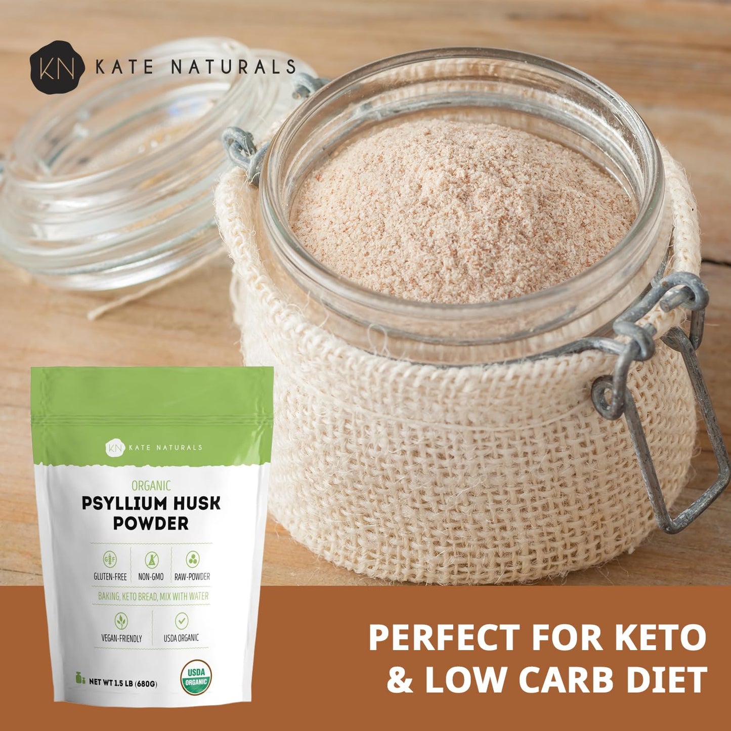 Kate Naturals Psyllium Husk Powder 24