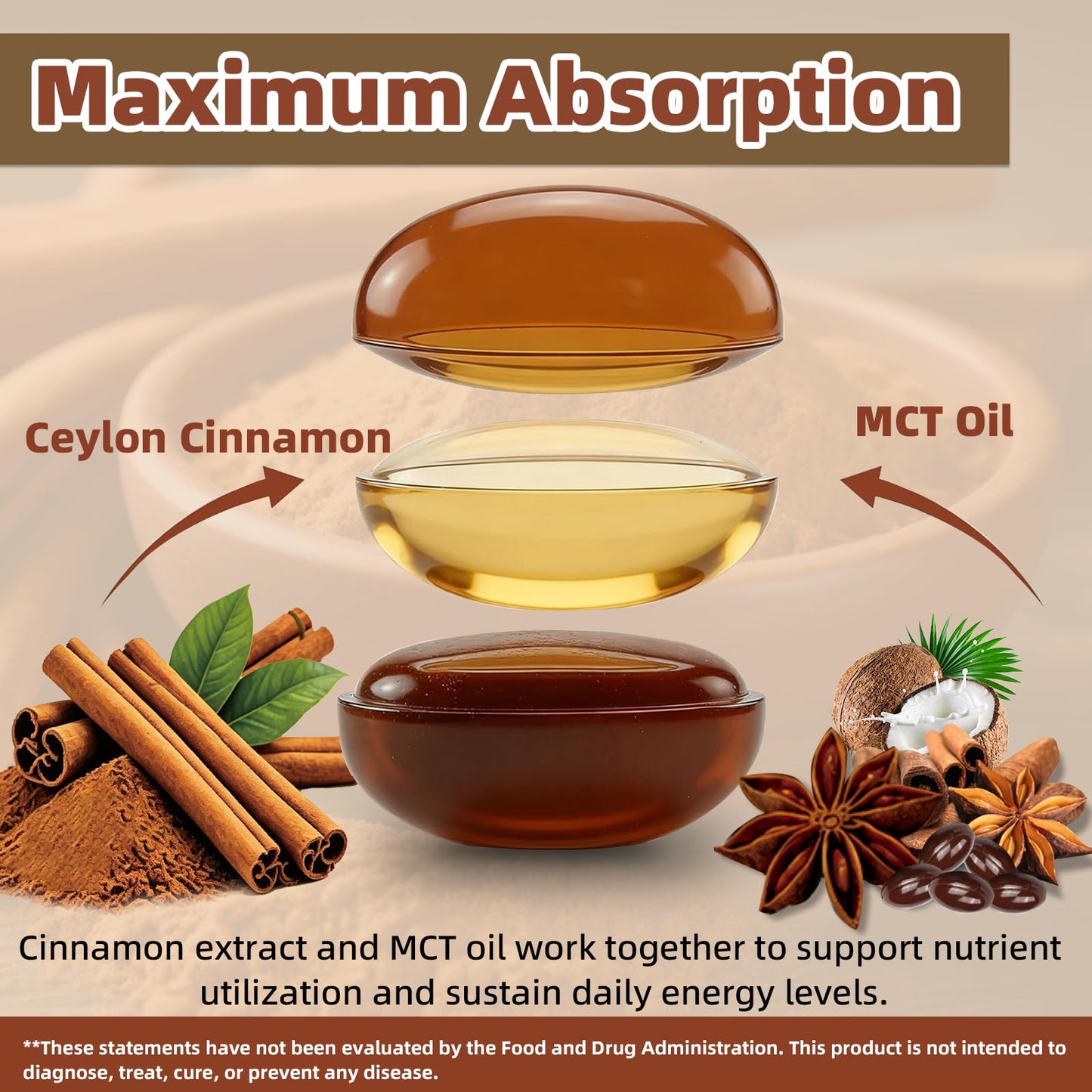 BudLive Ceylon Cinnamon Softgels, 300 Softgels
