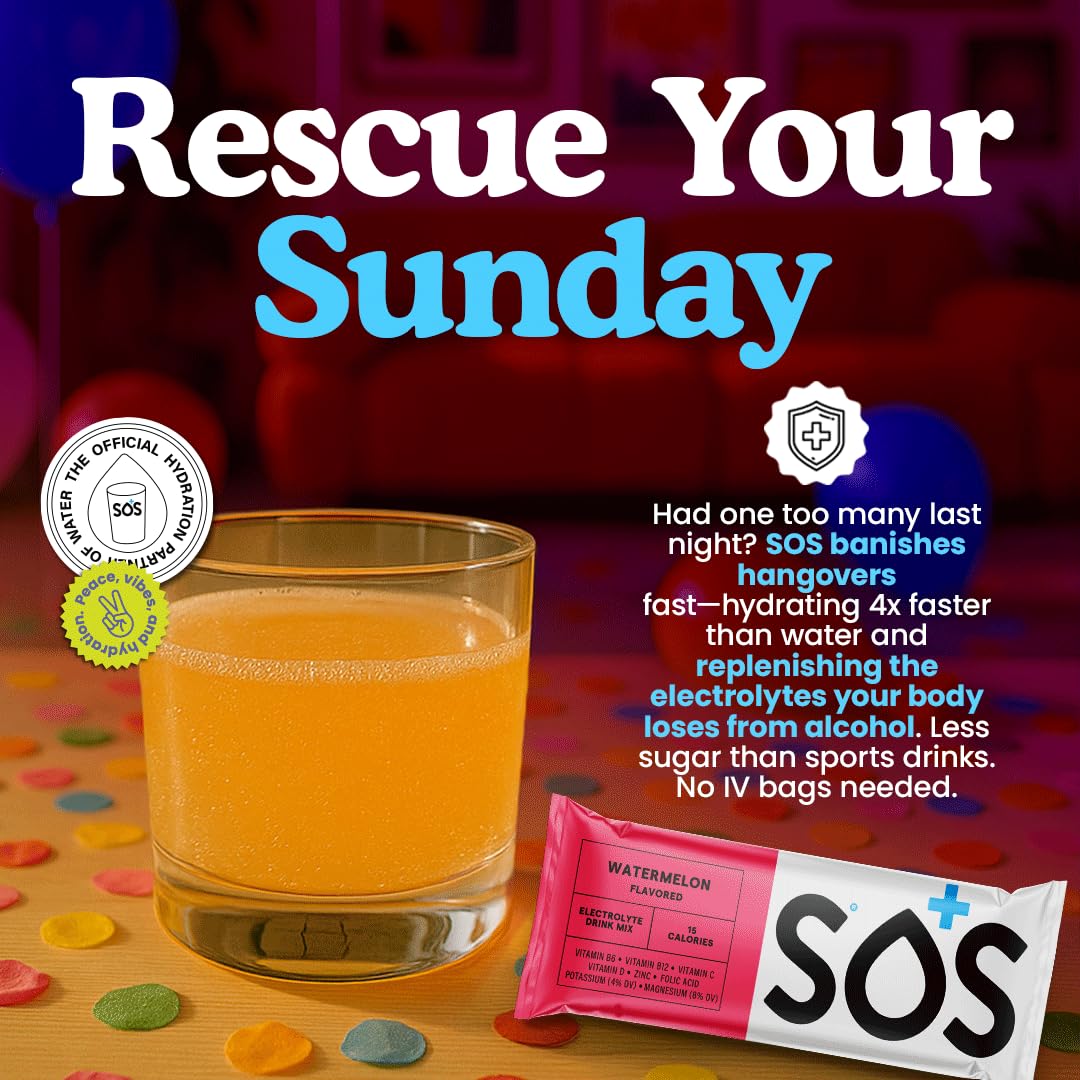 SOS Hydration Electrolyte Powder Sticks (20 Servings)