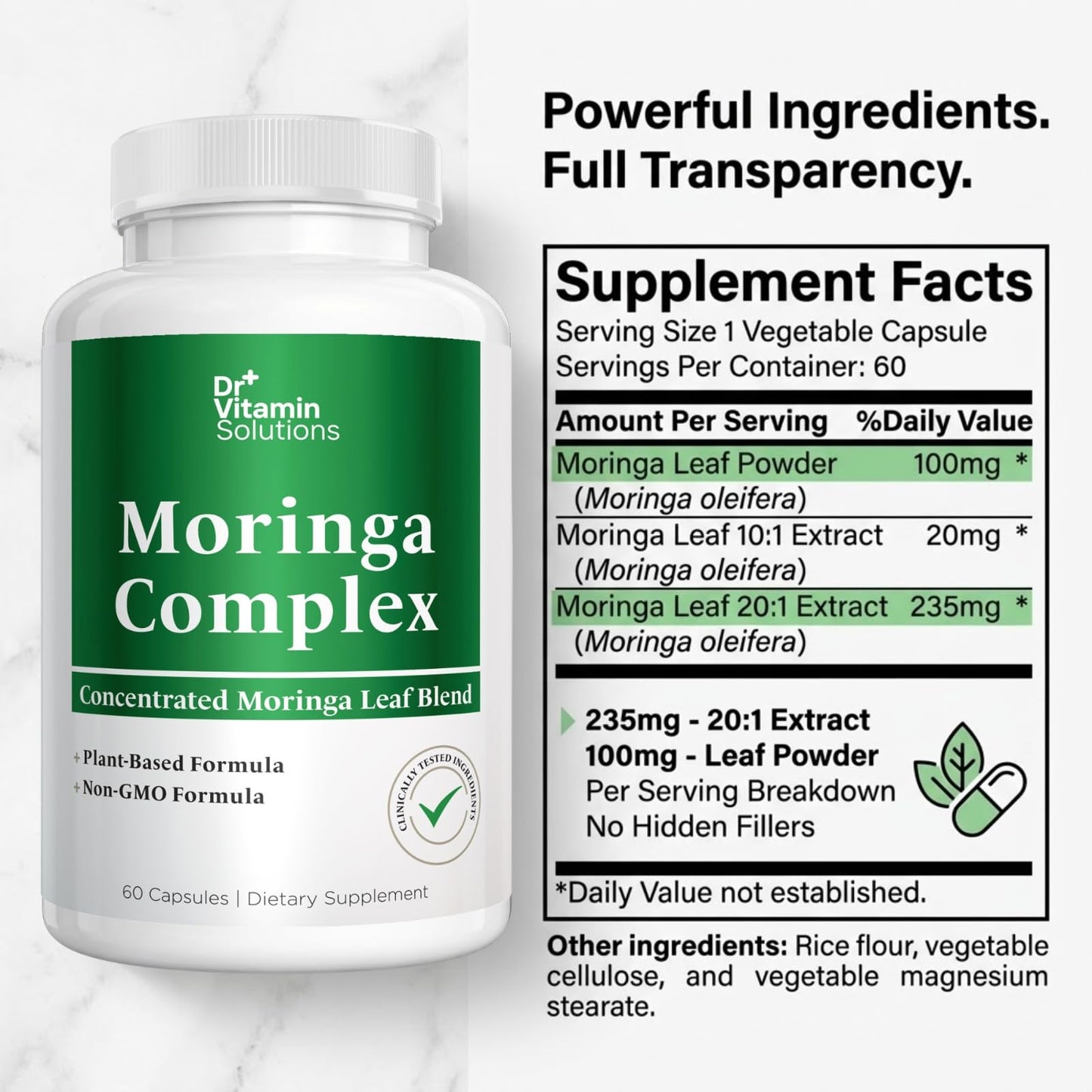 DR VITAMIN SOLUTIONS Moringa Complex Capsules 60 Count