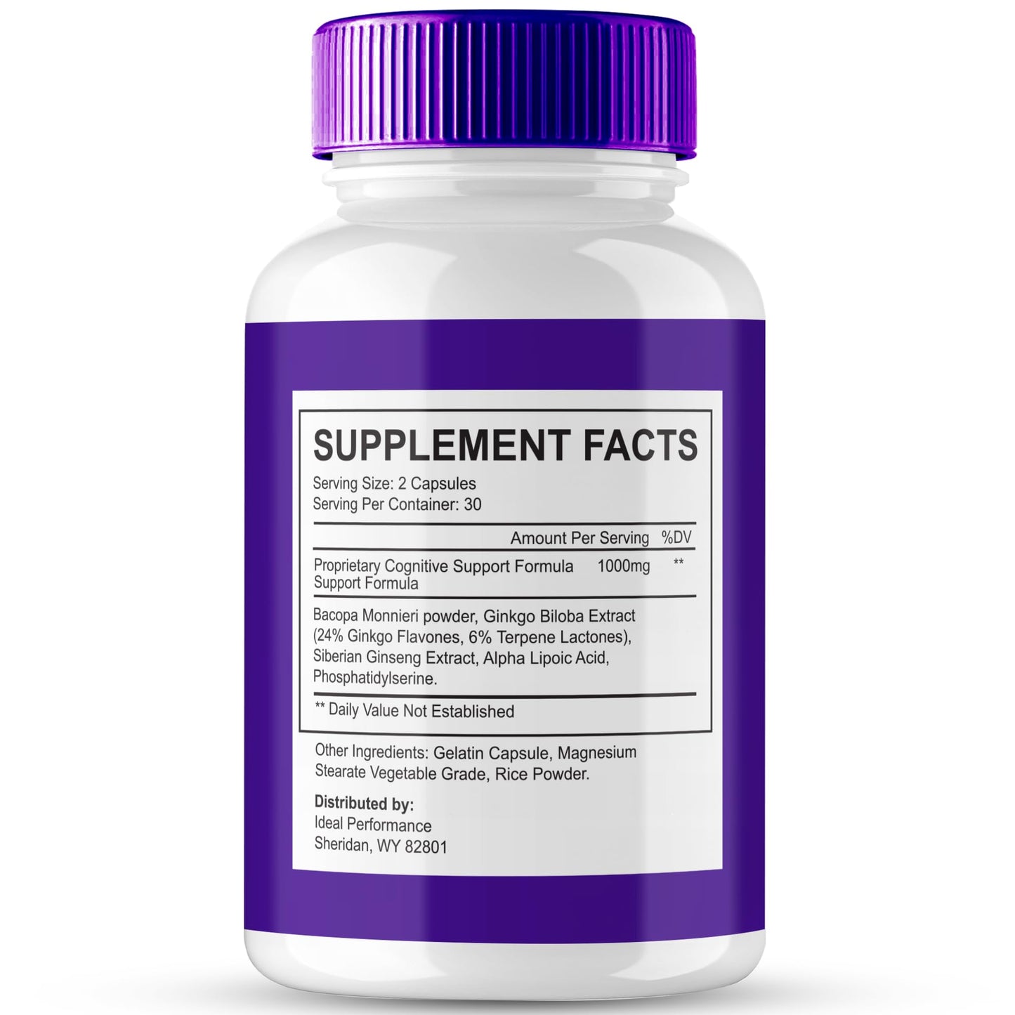 IDEAL PERFORMANCE Nite Hush Pro Brain Supplements for Memory and Focus Capsules, 60 Capsules
