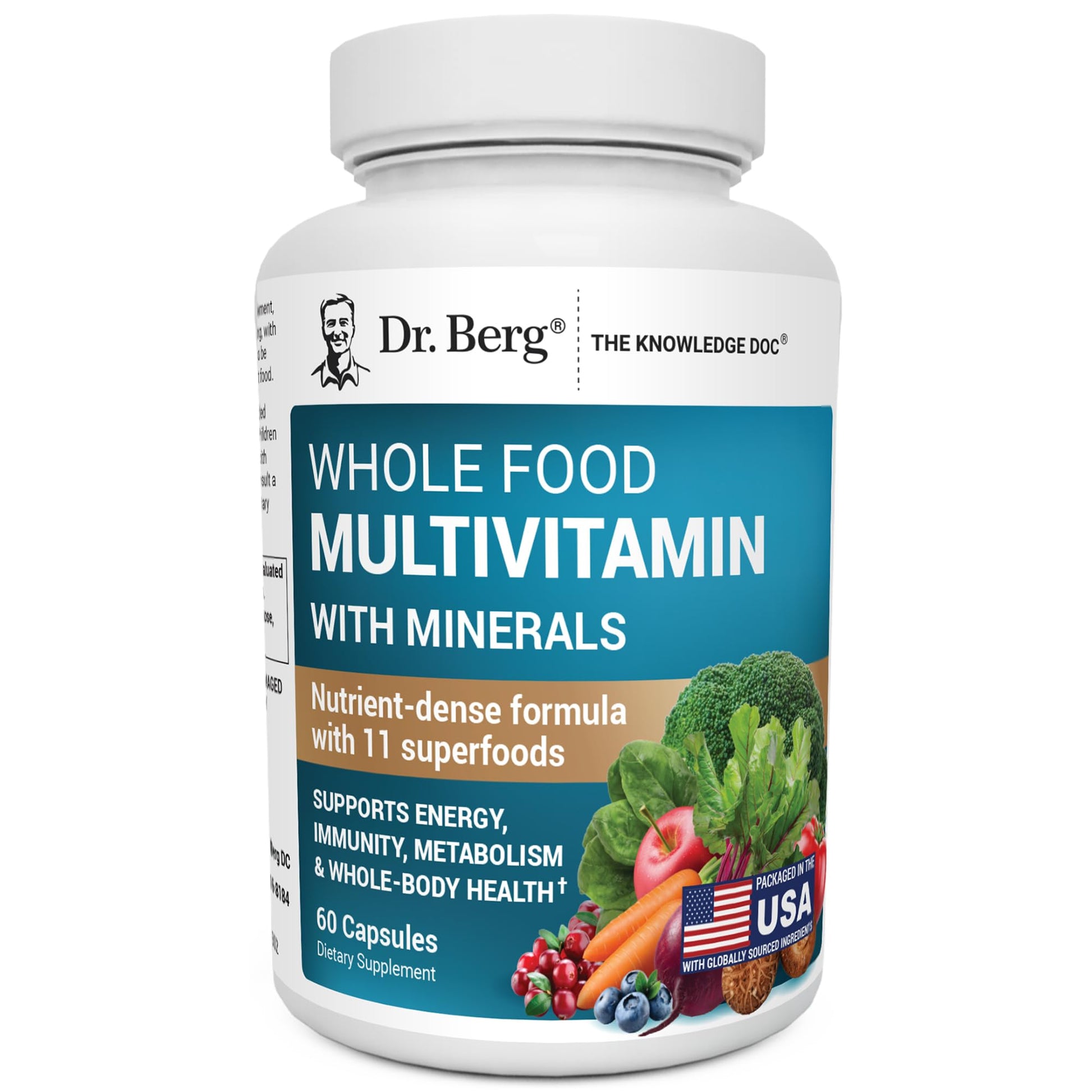 Dr. Berg Nutritionals Whole Food Multivitamin with Minerals, 60 Capsules