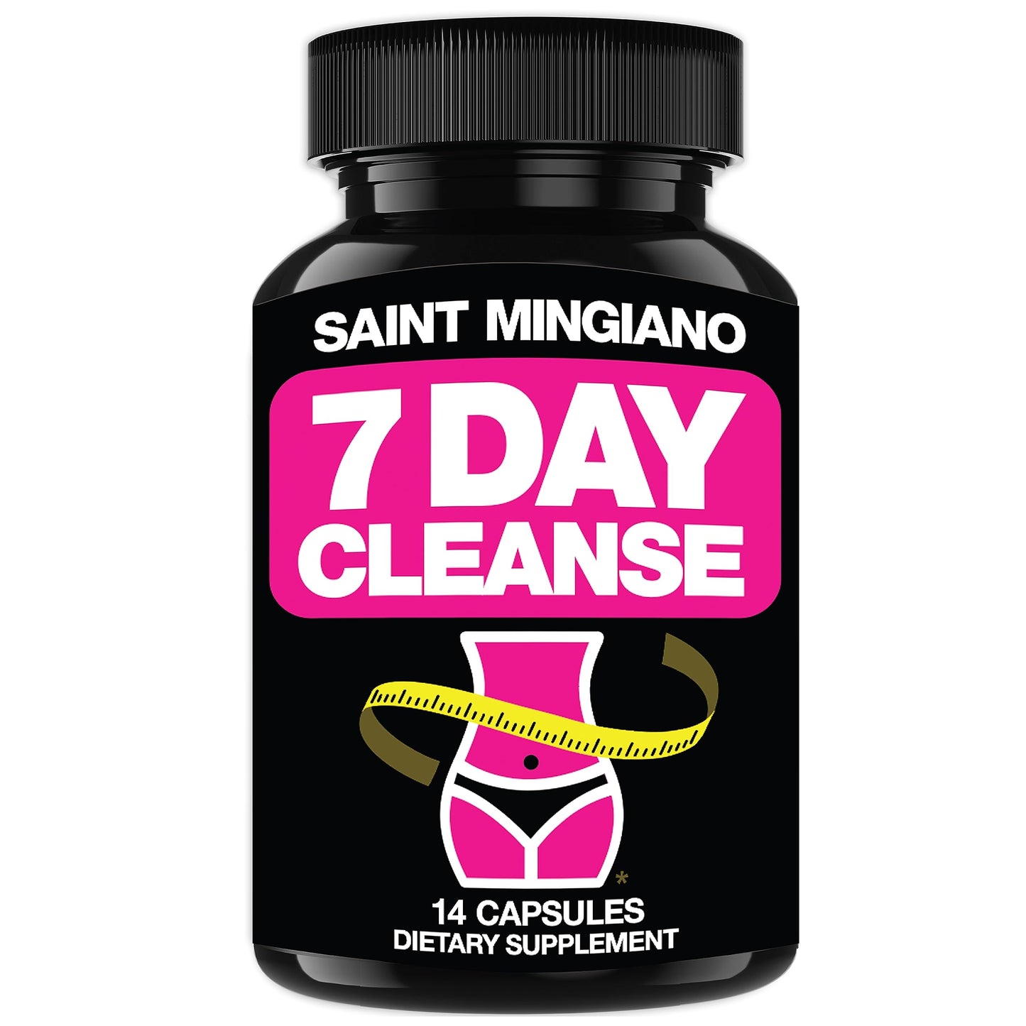 Saint Mingiano 7 Day Cleanse Program Colon Detox Extra-Strength Senna Leaf Supplements Capsule 14 Count