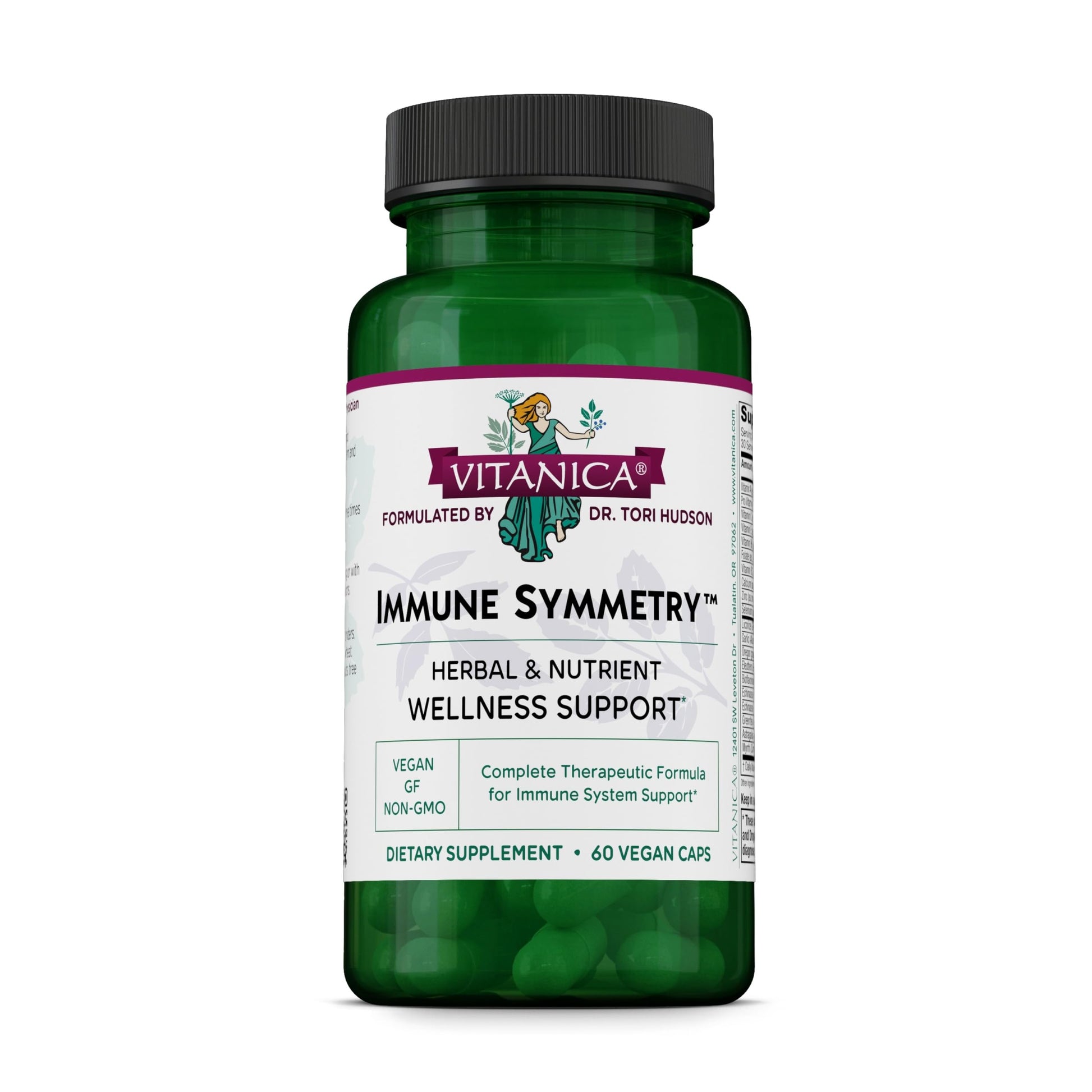 Vitanica Immune Symmetry Immune System Support Supplement with Vitamins A, C & B6 - Vegan, 60 Capsules