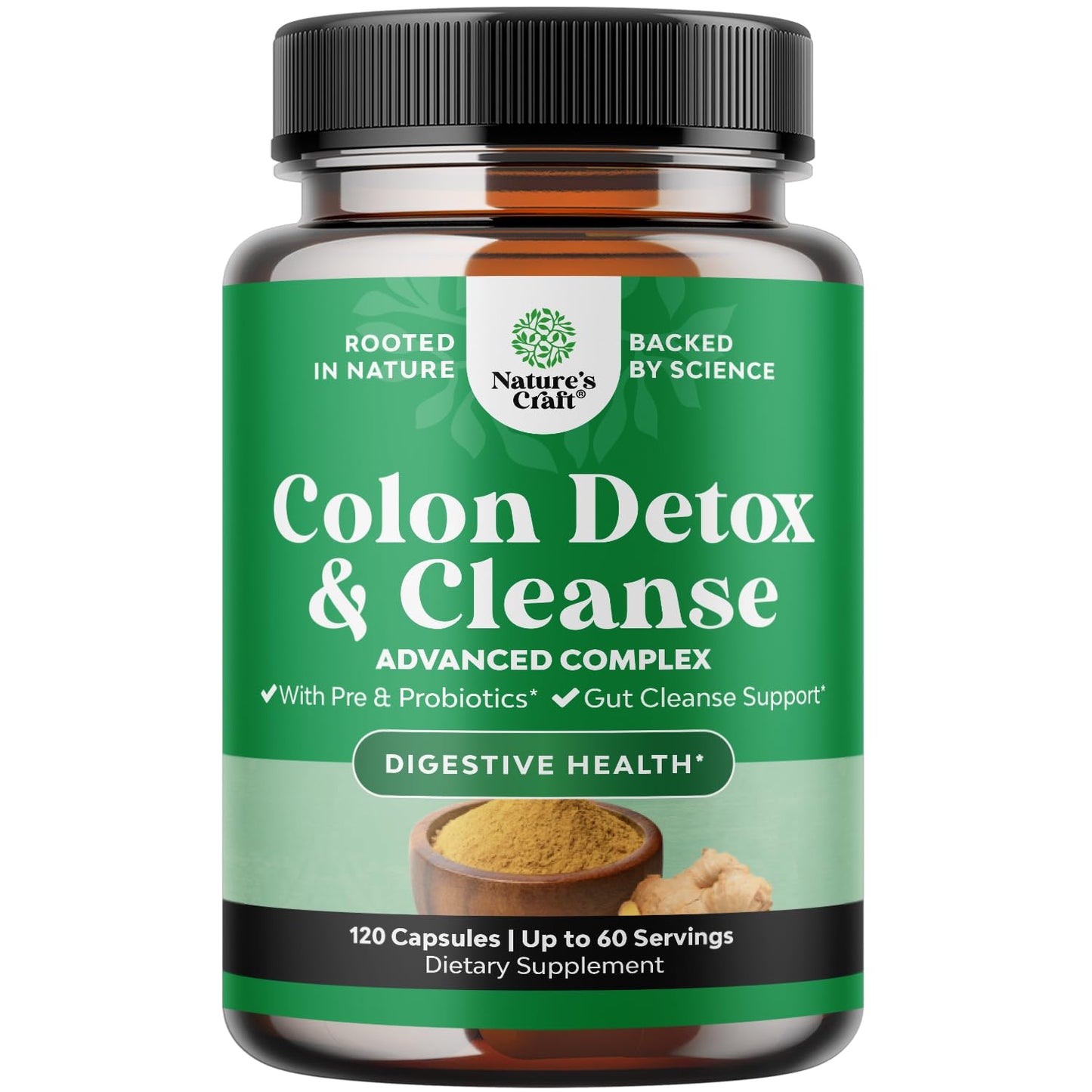 Natures Craft Herbal Colon Cleanse for Women & Men Capsule 120 Count