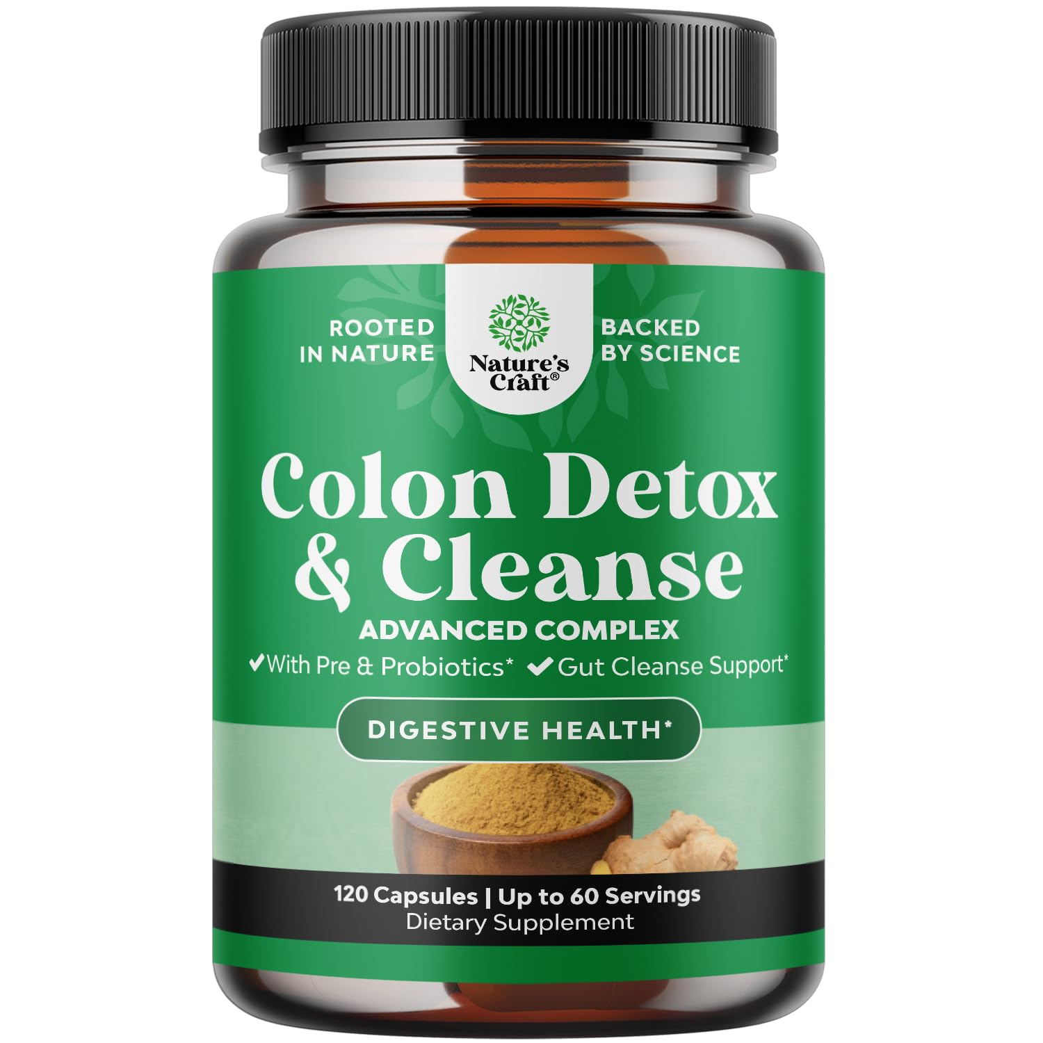 Natures Craft Herbal Colon Cleanse for Women & Men Capsule 120 Count