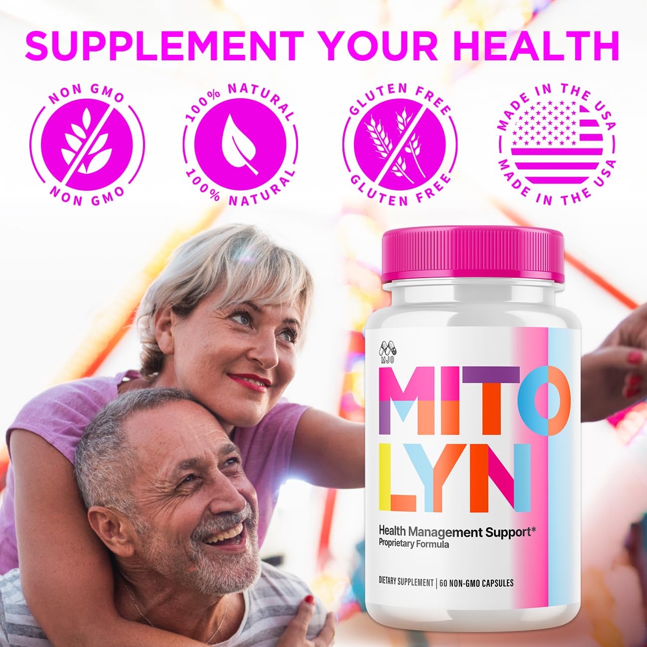MJO Mitolyn Purple Peel Capsules, 300 Capsules