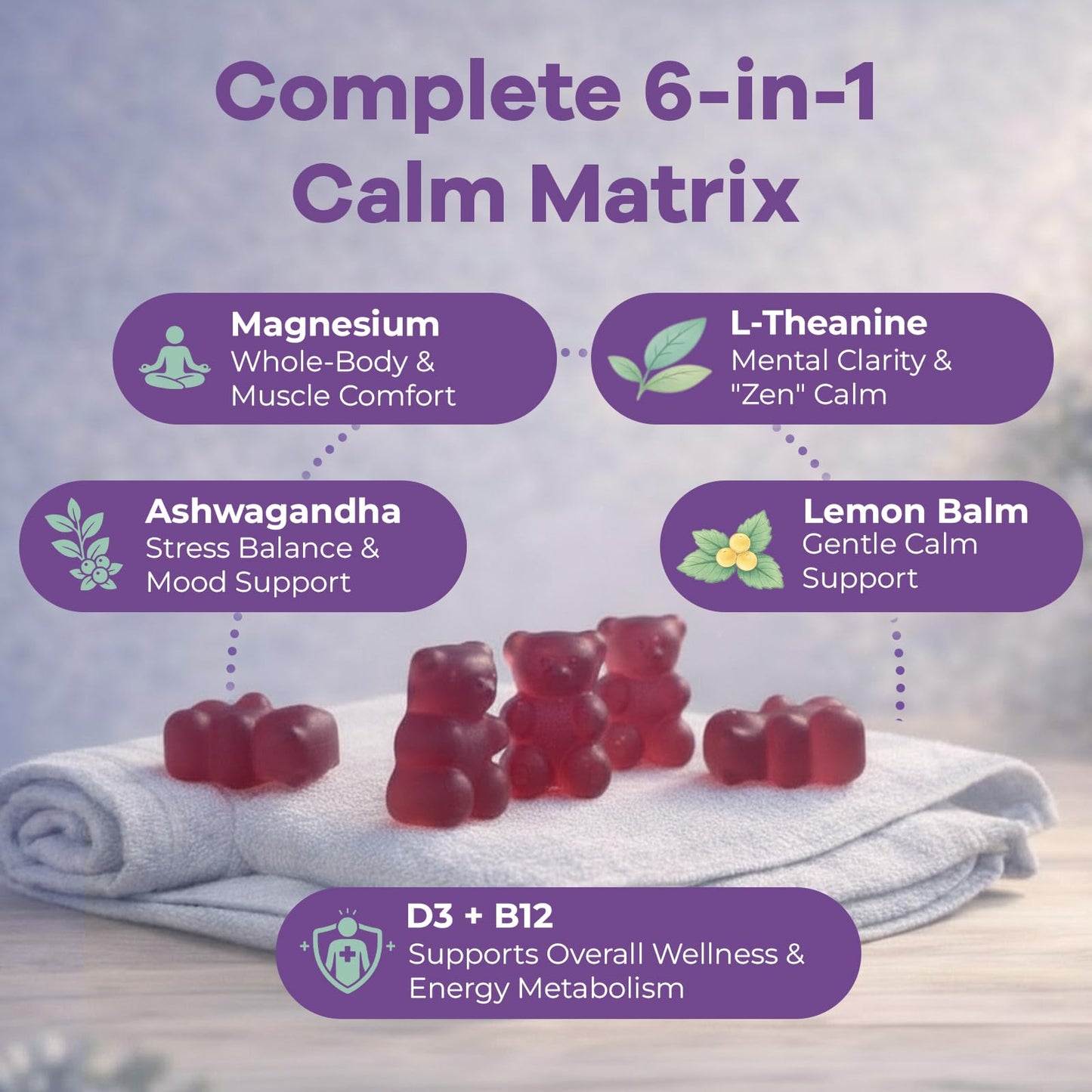 Proriginal Magnesium Gummies for Stress & Sleep Gummy 180