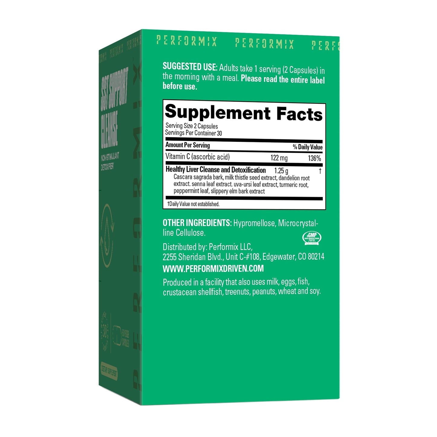 PERFORMIX SST Support Cleanse Non-Stimulant Liver Detox Capsules, 60 Count