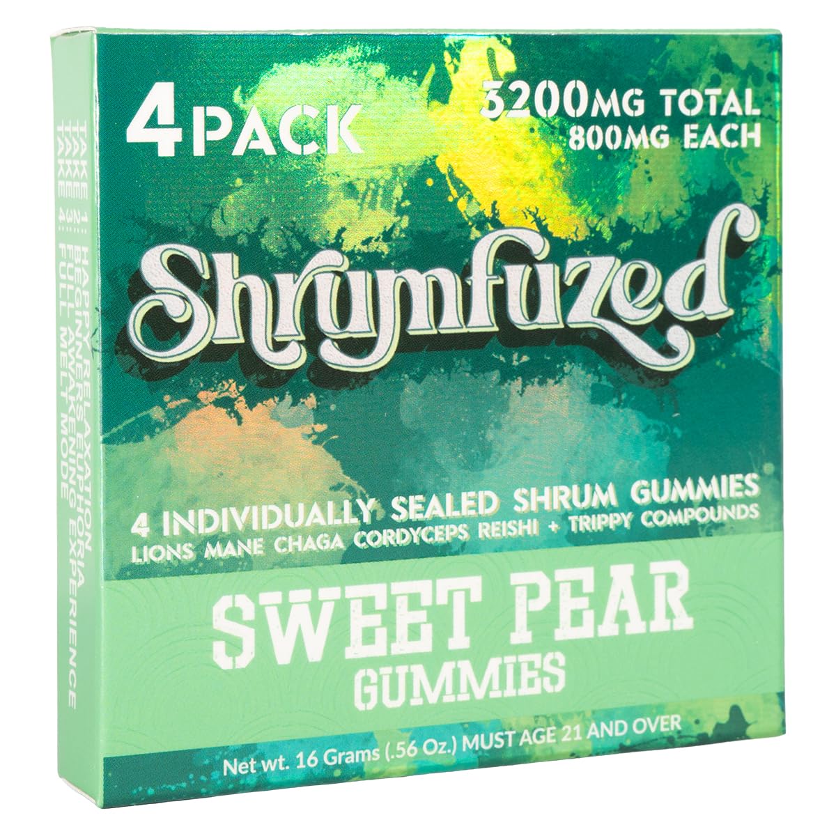 Shrumfuzed Proprietary Nootropic Gummy with Lion's Mane, Reishi, Chaga, and Cordycep Nootropic Mushroom Blend, 10 Gummies