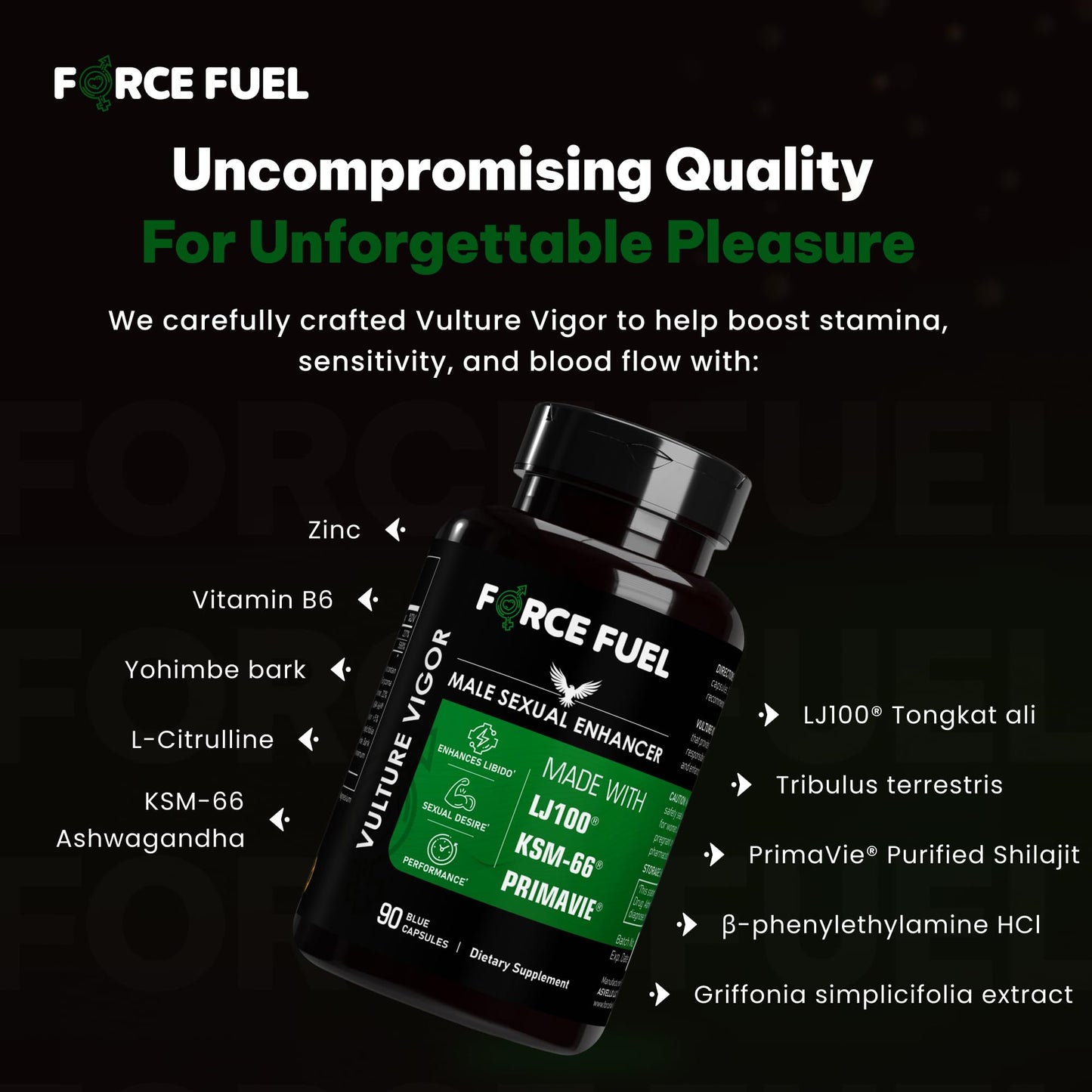FORCE FUEL Sex Pills for Men Capsules 90 Count