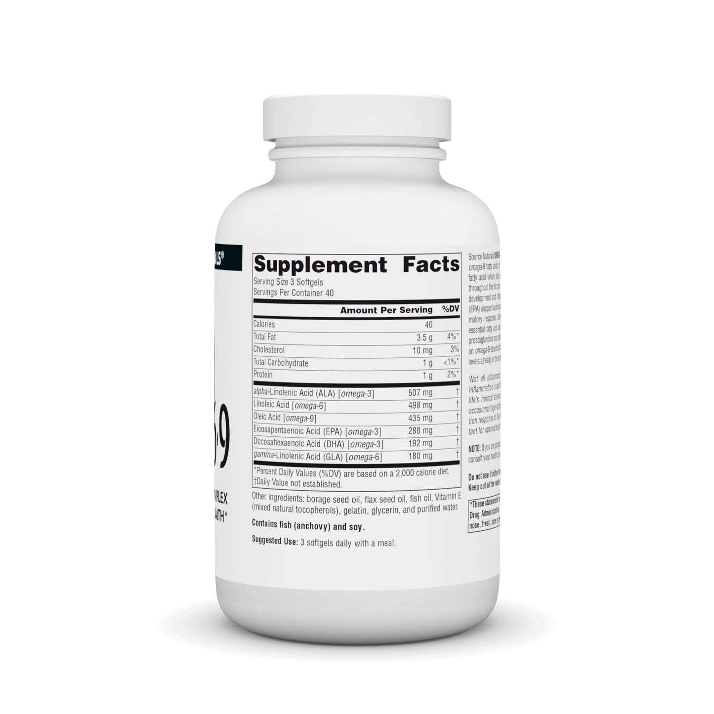Source Naturals Omega 3-6-9 Essential Fatty Acid Complex for Heart and Brain Health Softgels, 120 Count
