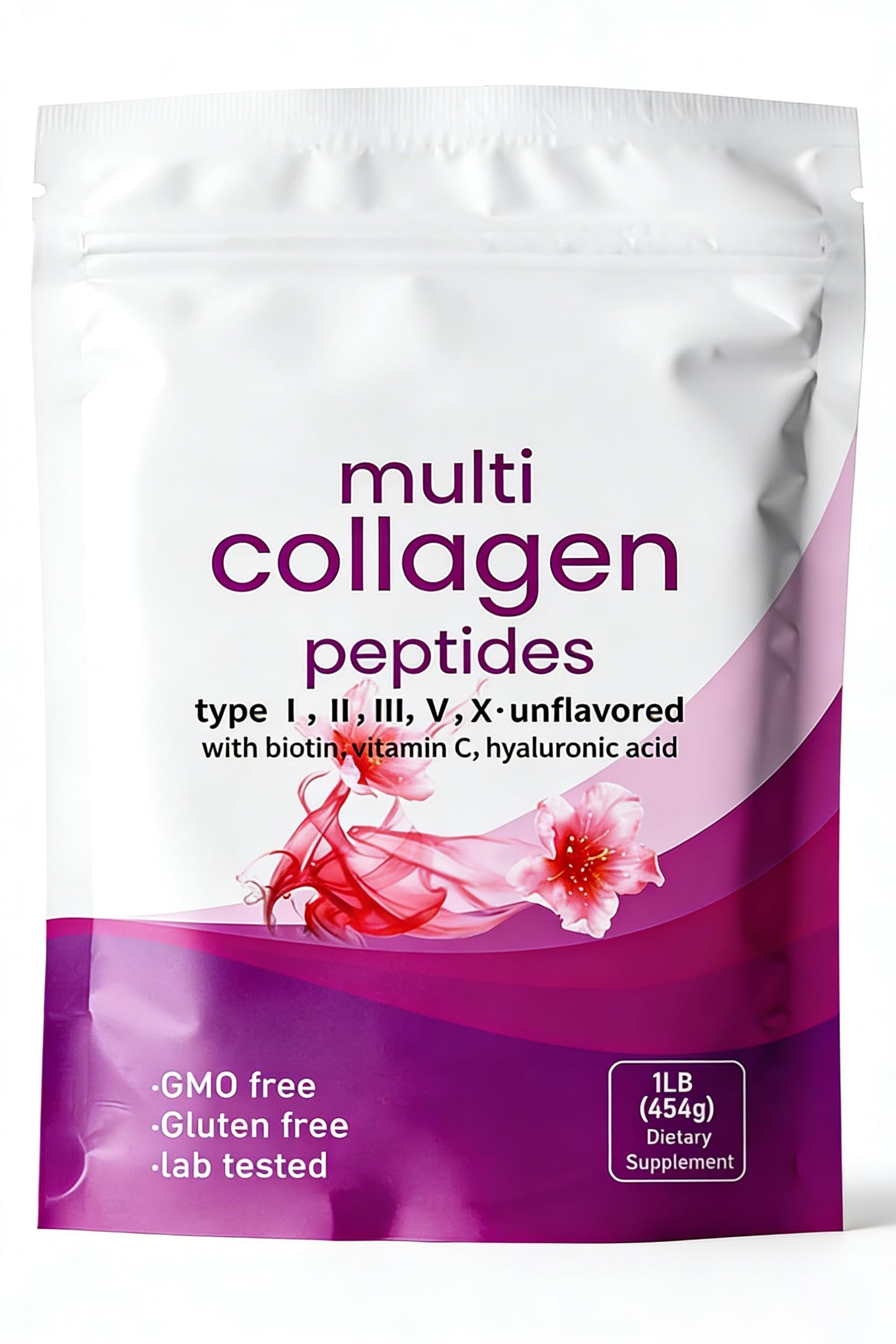 ElixAid Multi Collagen Peptides Powder, 16 oz