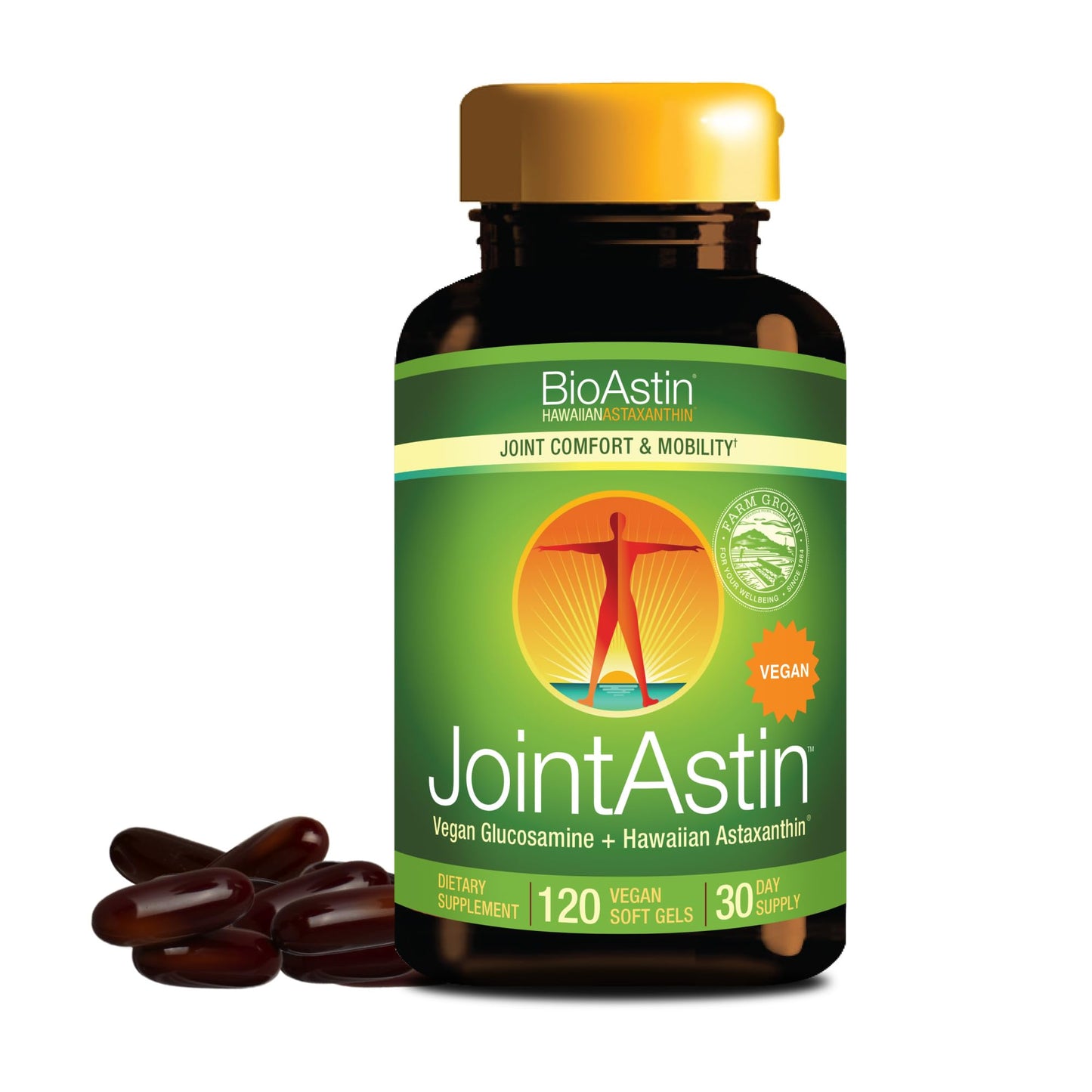 Nutrex Hawaii Vegan JointAstin Hawaiian Astaxanthin 12mg, 120 Softgels