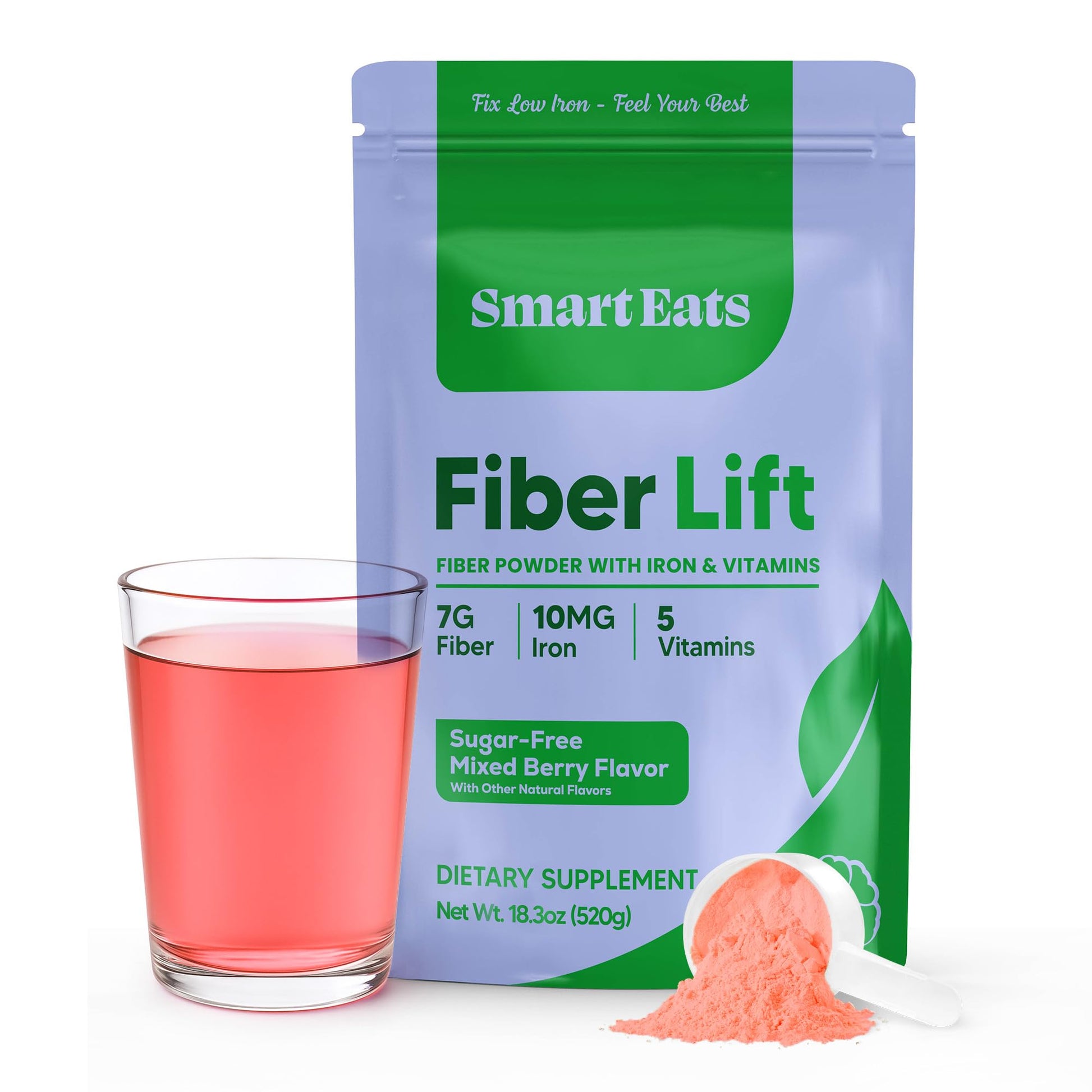 Smart Eats Fiber Lift Powder Psyllium Husk 18.3 oz