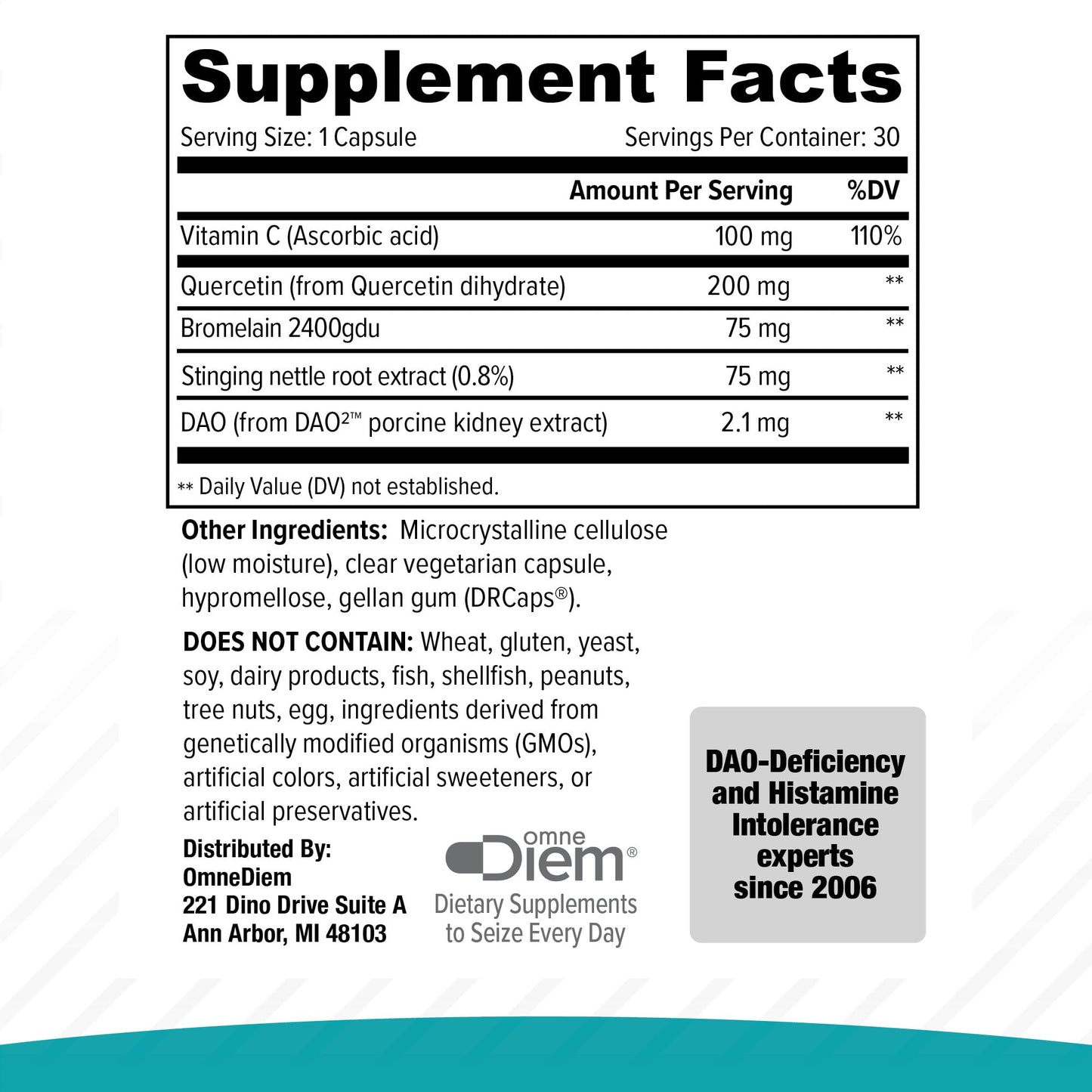 Omne Diem Histamine Complete 90 Capsules