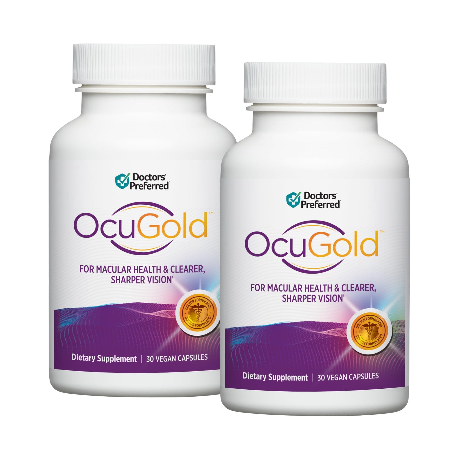DOCTORS' PREFERRED Clinical-Grade OcuGold Eye Vitamins with Lutein and Zeaxanthin Capsules, 60 Count